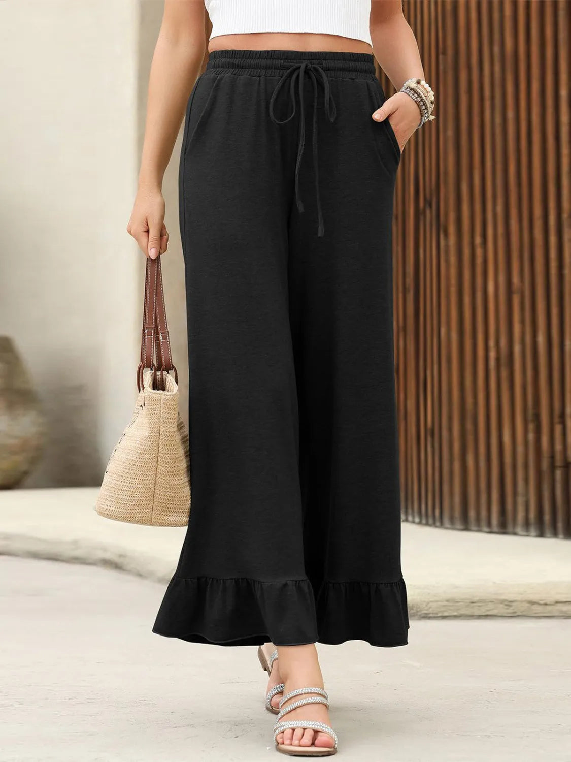 Down Time Ruffle Hem Pants
