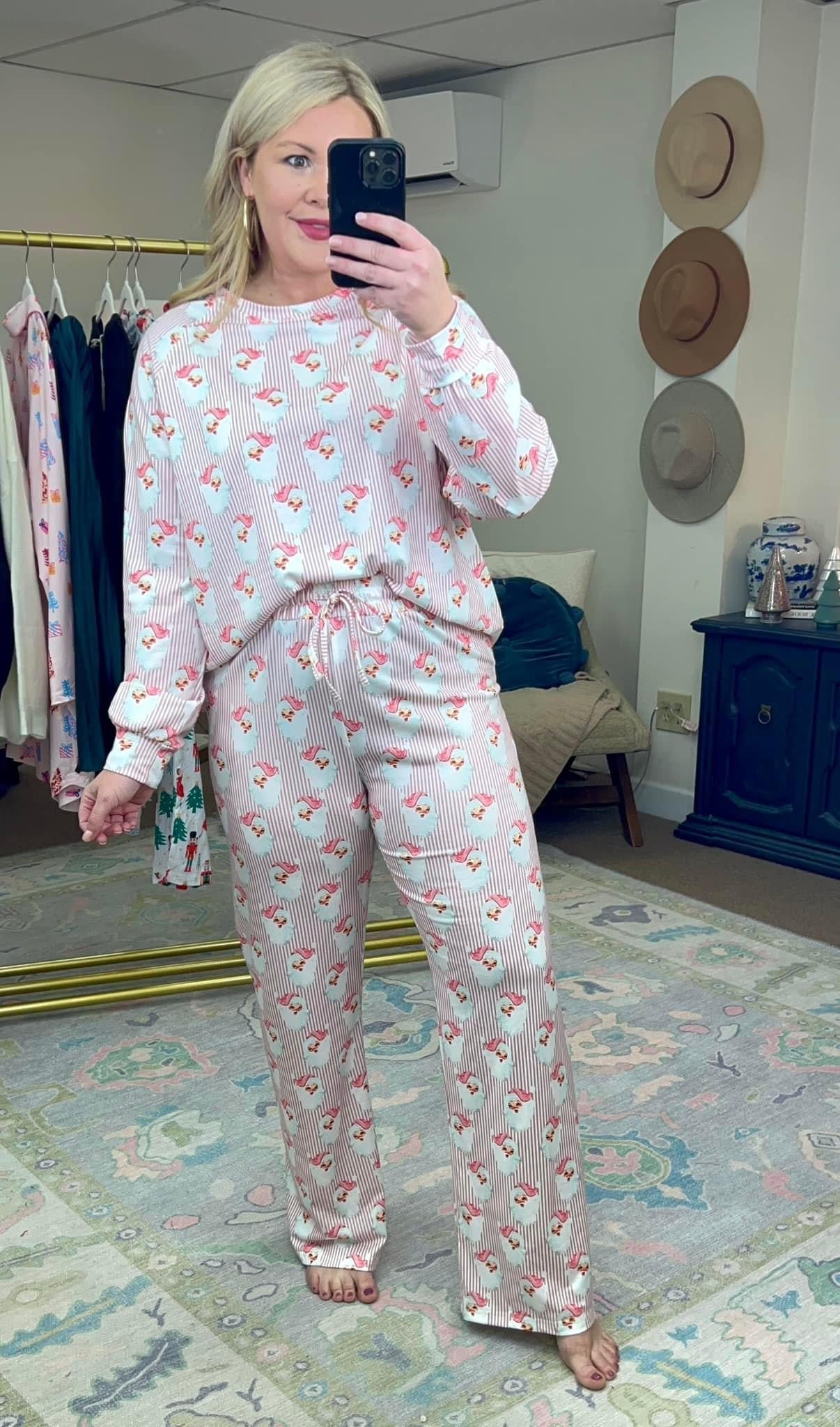 Santa Baby Stripe Lounge Set