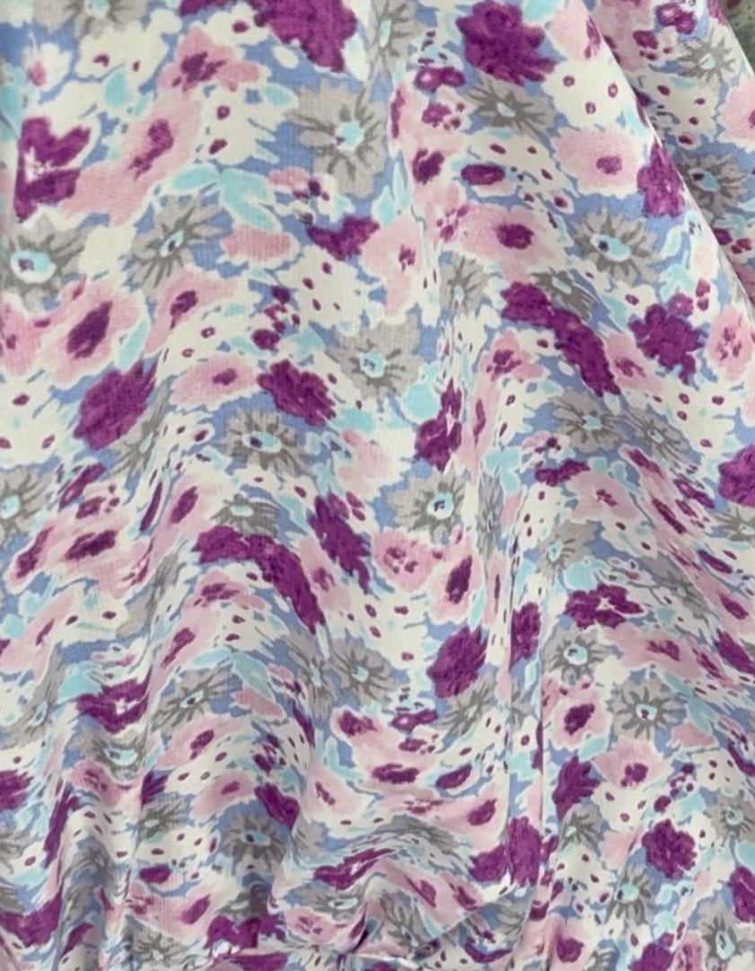 Love Story Floral Print Smocked Dress