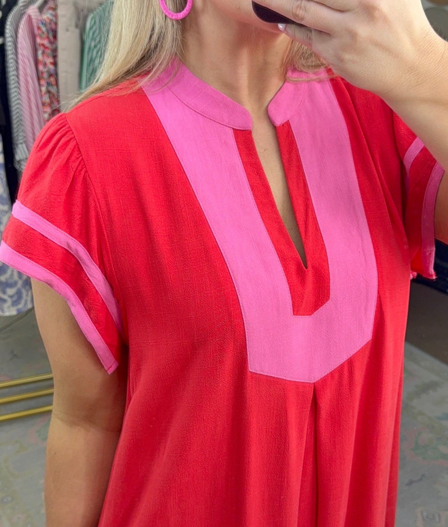 Social Circuit Colorblock Midi Dress