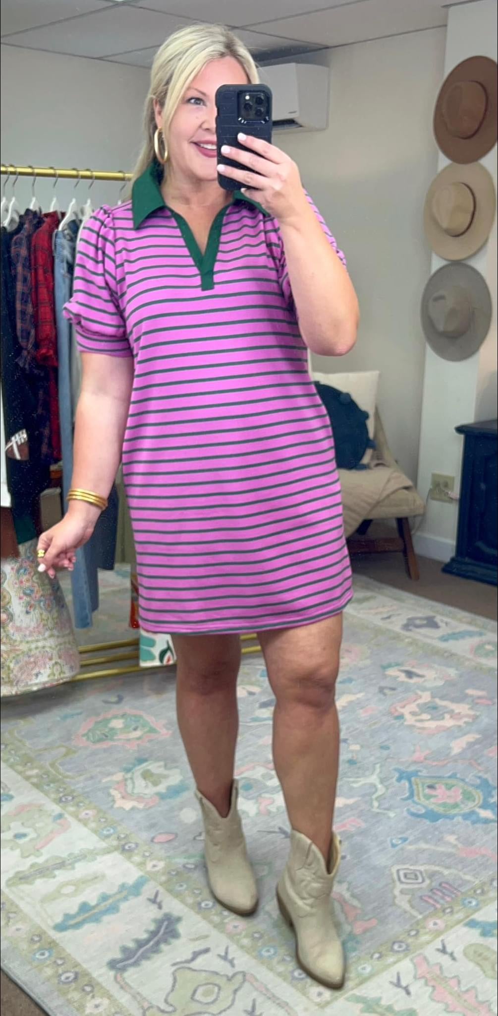 **MORE COLORS** Classic Cool Collar Shirt Dress