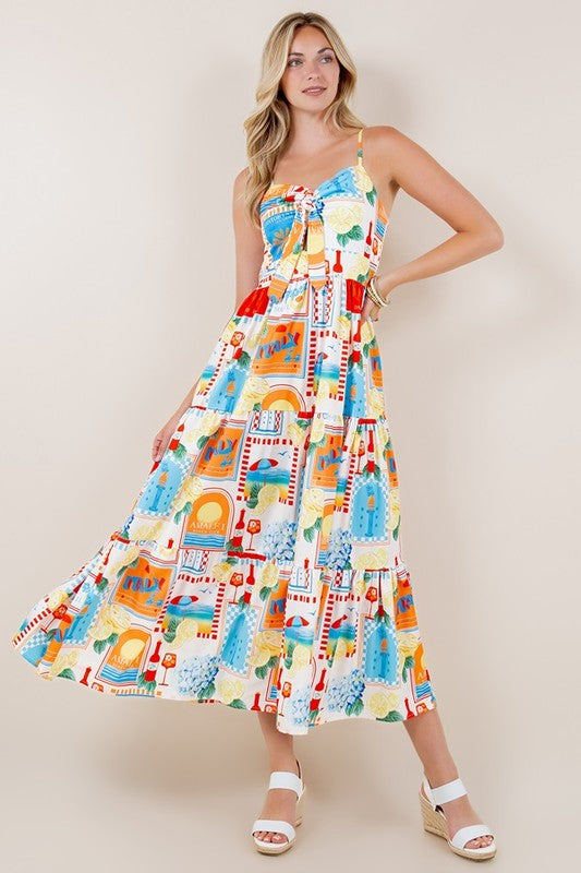 Summers in Sicily Print Dress