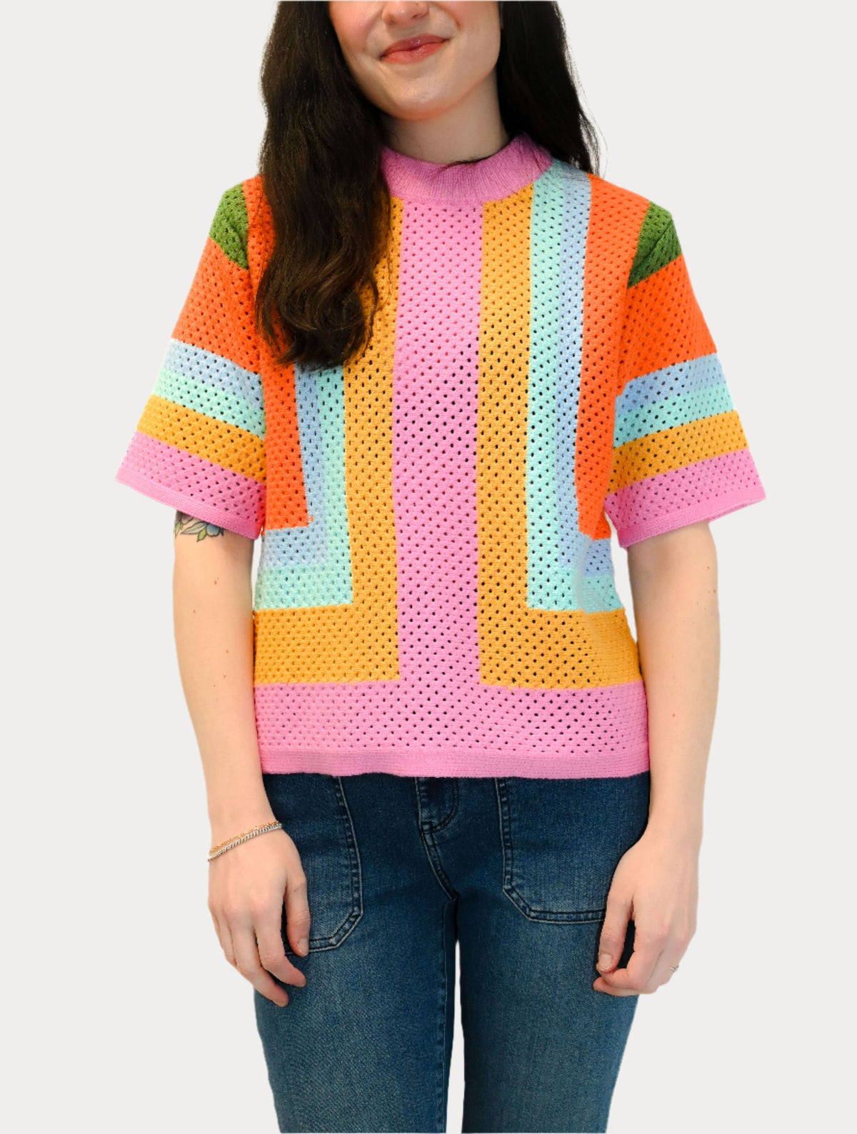 Grateful Gal Colorblock Knit Top