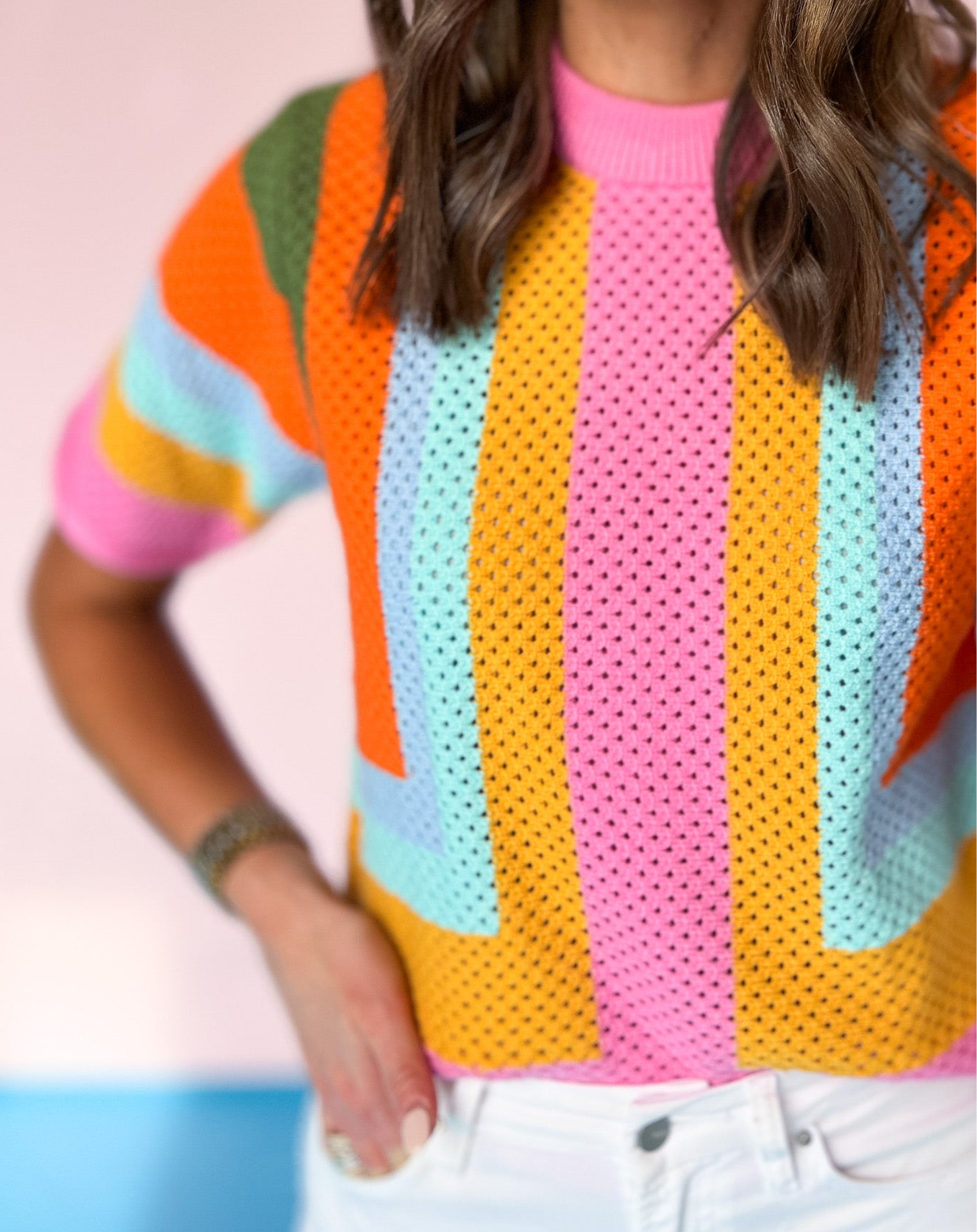 Grateful Gal Colorblock Knit Top