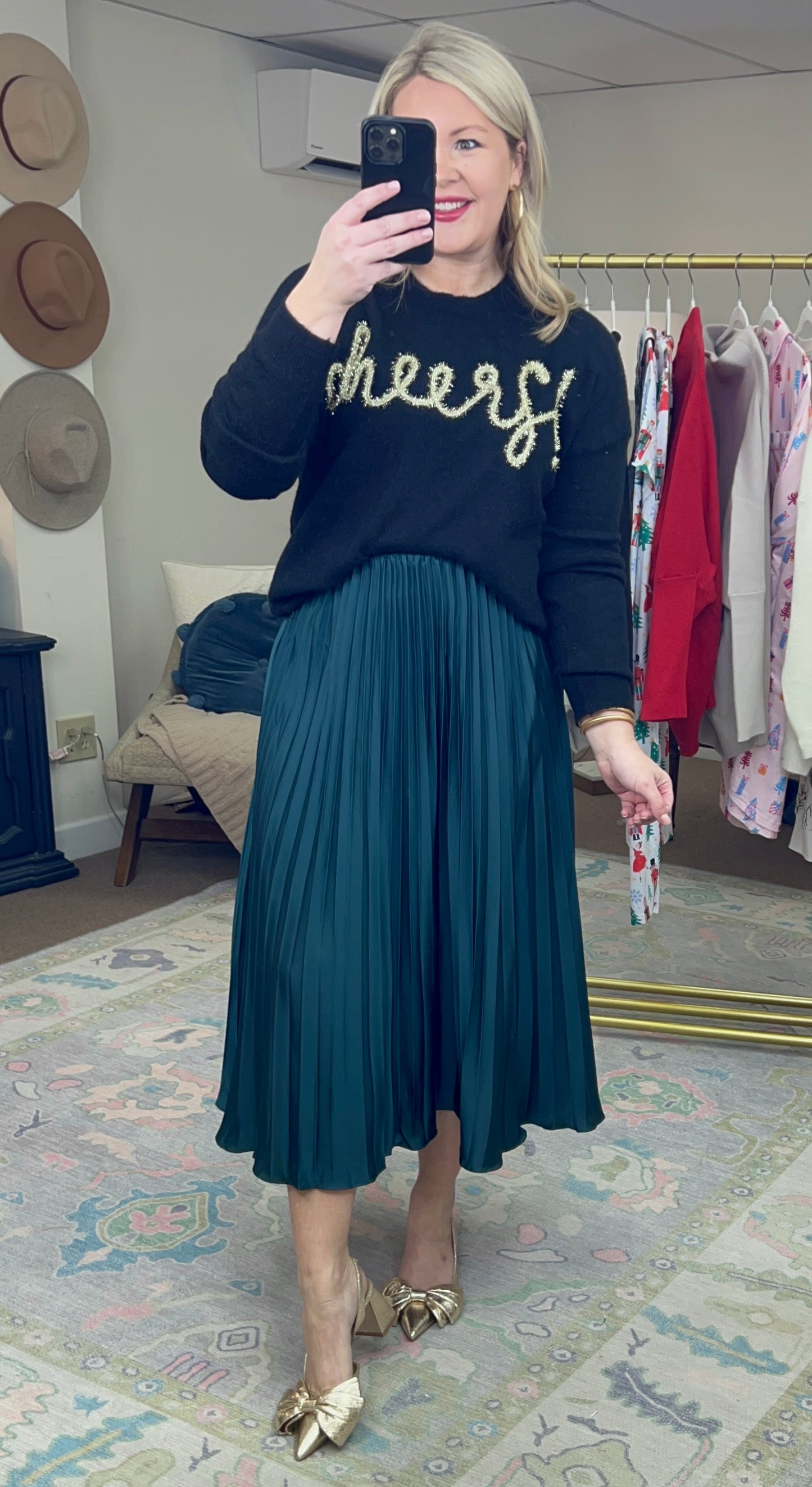 **MORE COLORS** Puff Script Cheers Sweater
