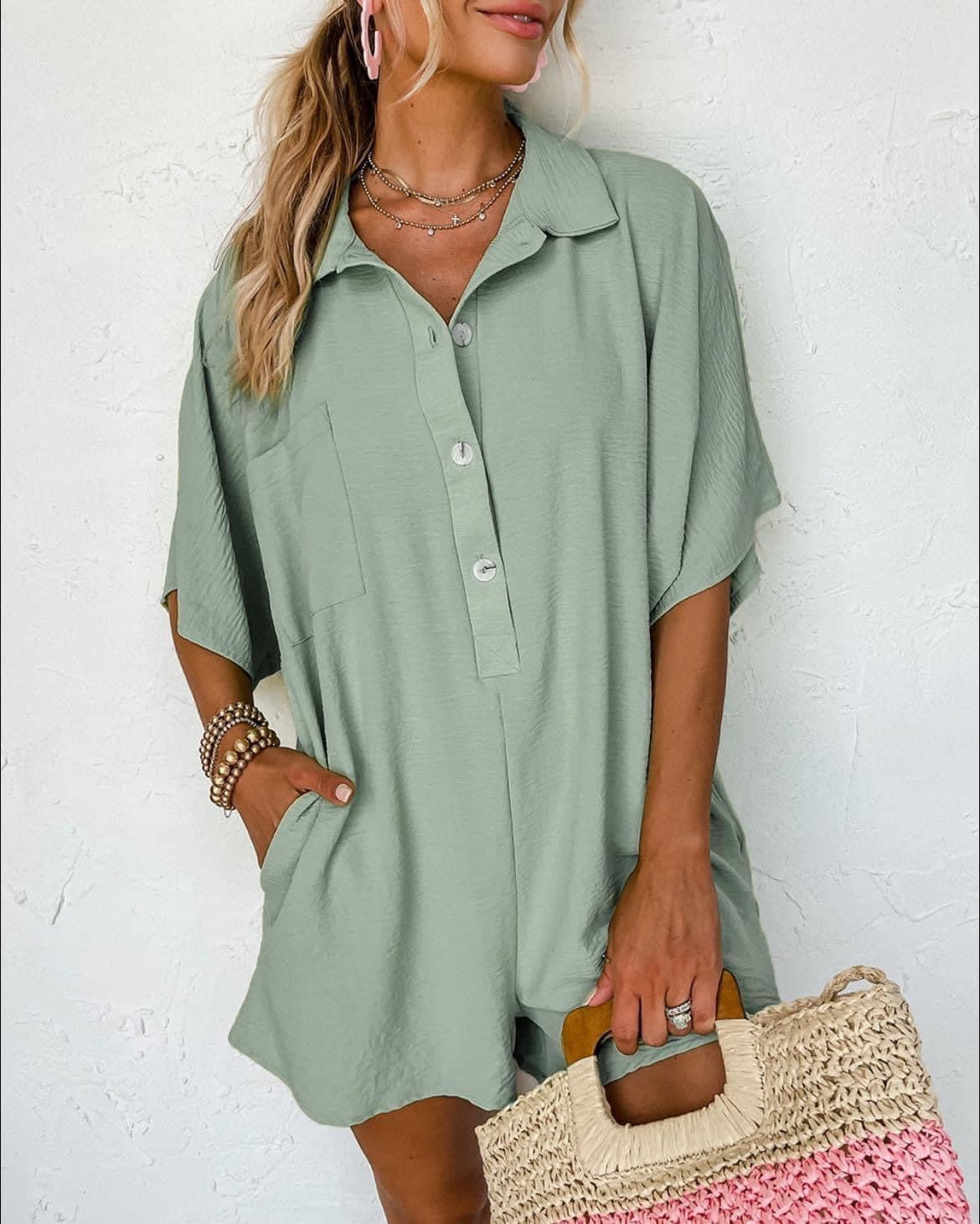 Elevated Collar Romper