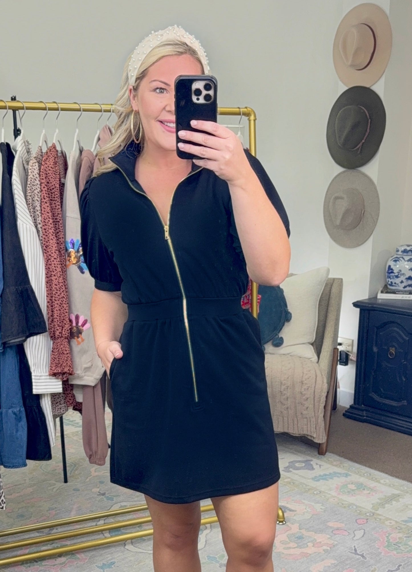Taking Chances Puff Sleeve Mini Dress