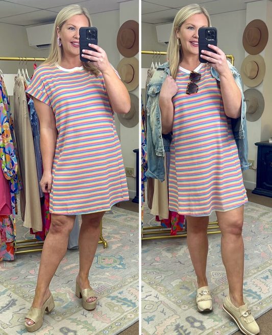 Stripe Shirt Dress