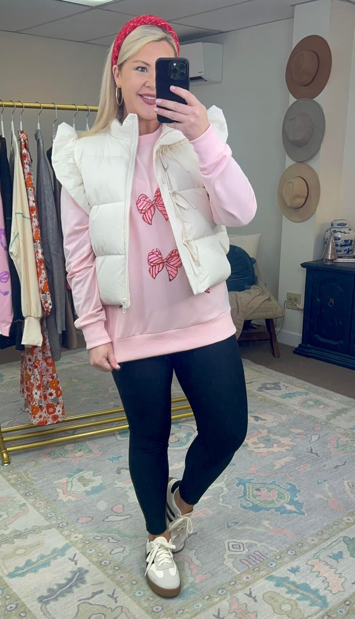 Tie One On Sequin Bow Pullover Top