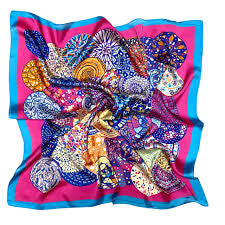 Kaleidoscope Dreams Abstract Silk Neck Scarf