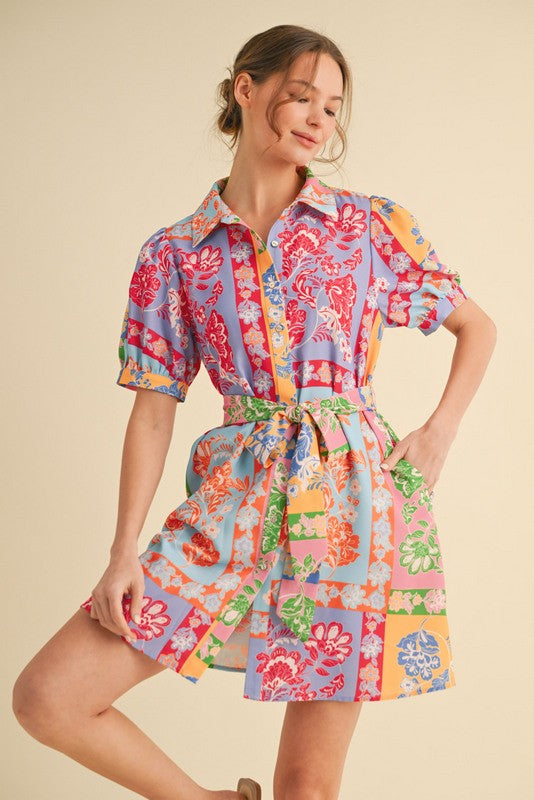 Sights of Nantucket Printed Shirt Dress