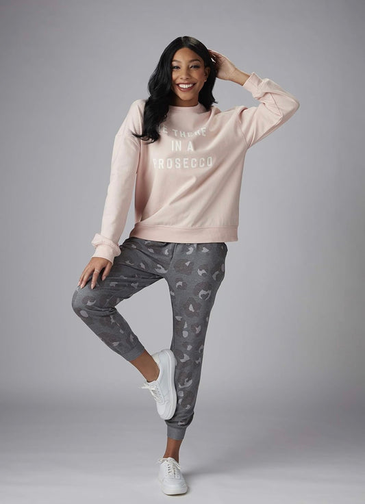 MUD PIE: Fanning Jogger Pants in Gray Leopard