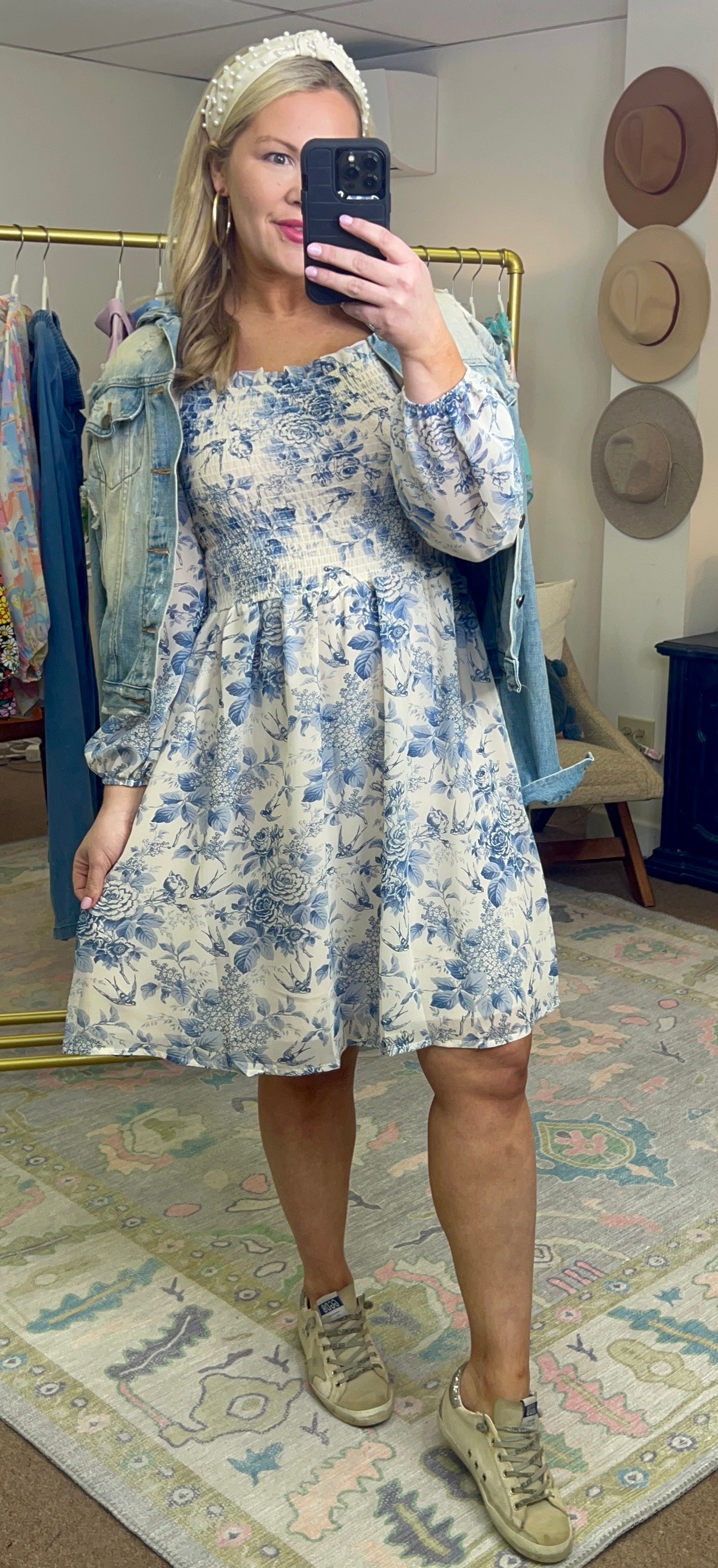 Grand Millennial Floral Smocked Dress
