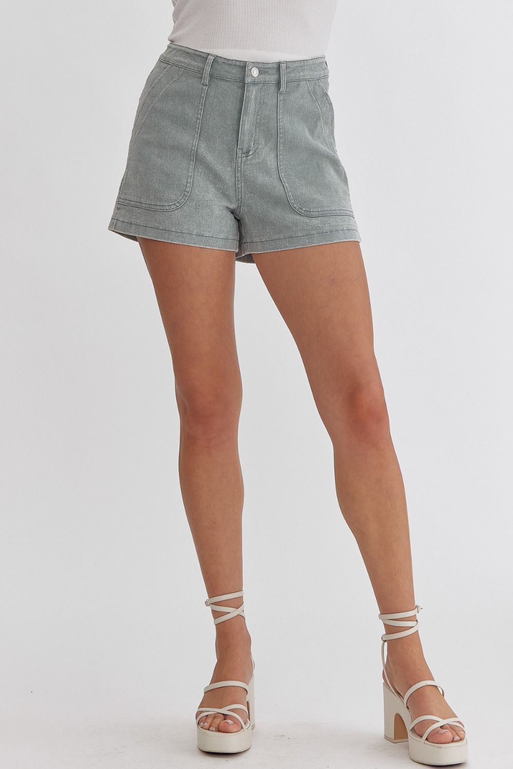 **MORE COLORS** High Rise Denim Stretch Shorts