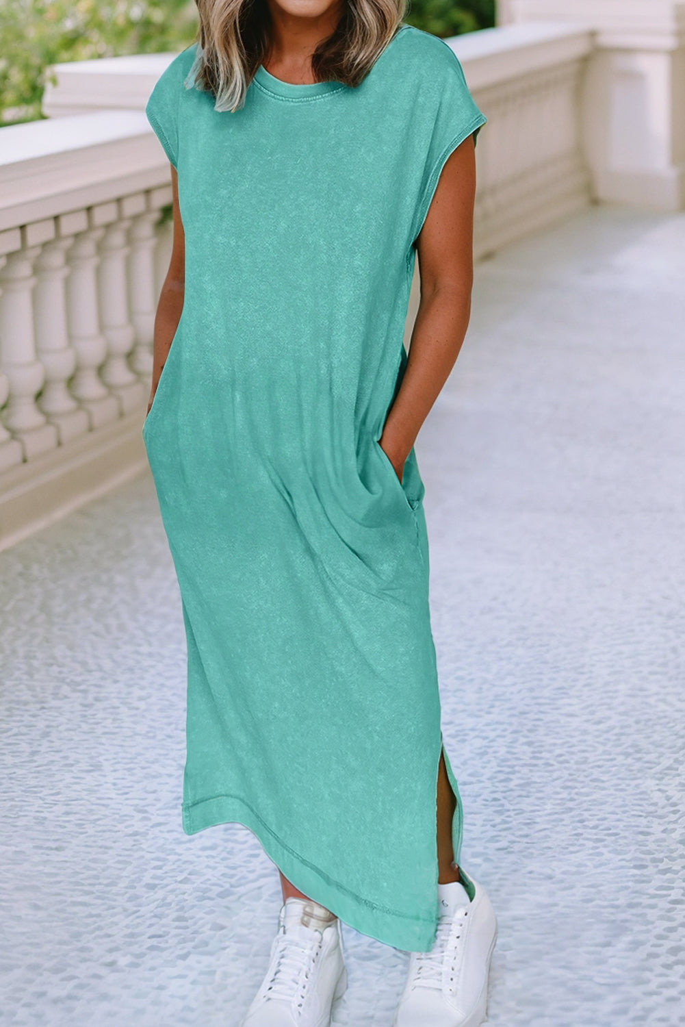 **MORE COLORS** Loosen Up Mineral Wash T-Shirt Maxi Dress