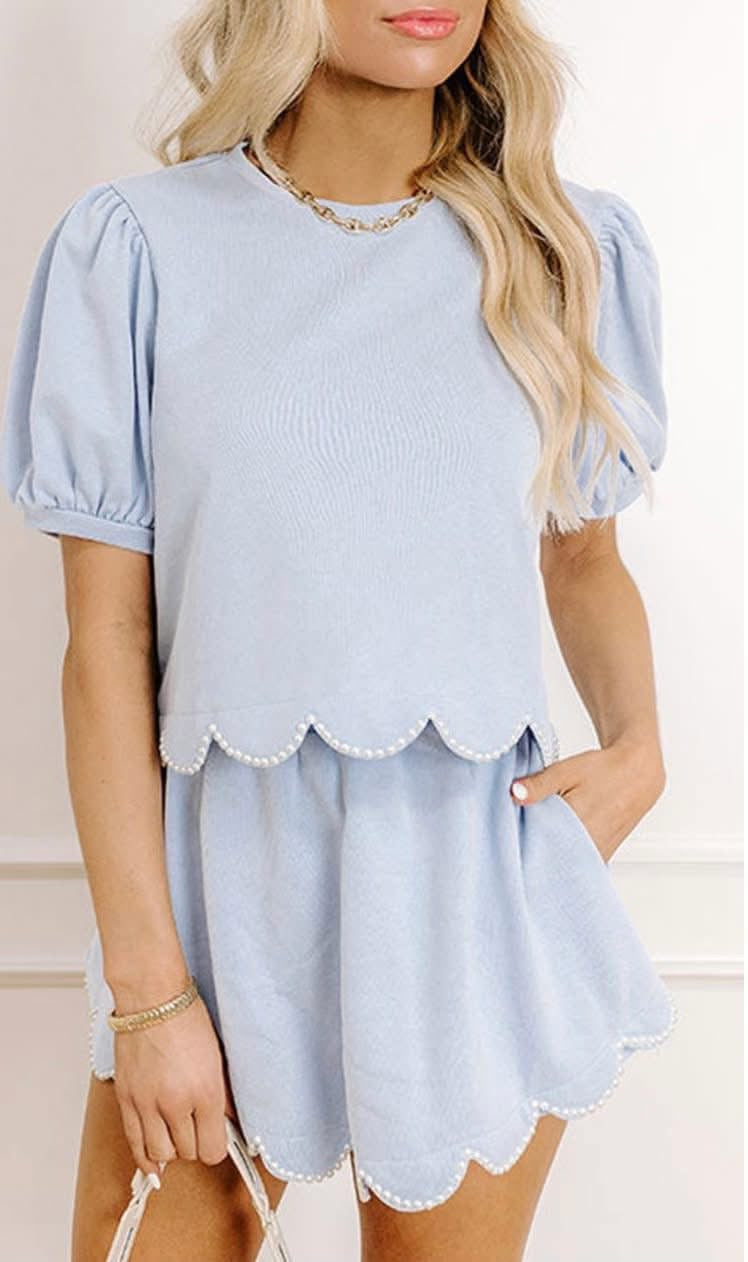 What’s Your Fancy Embellished Skort Set
