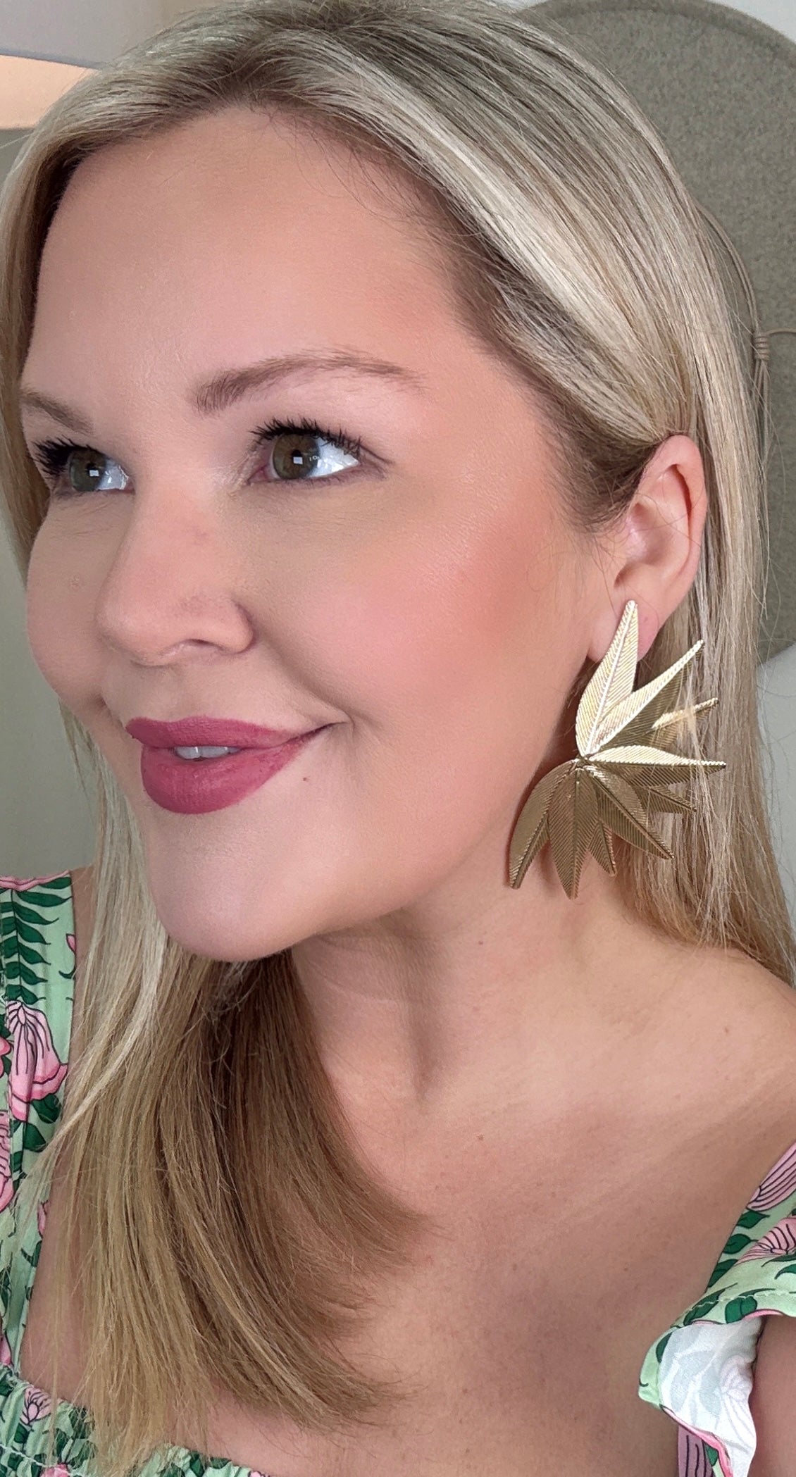 Gold Burst Statement Earring