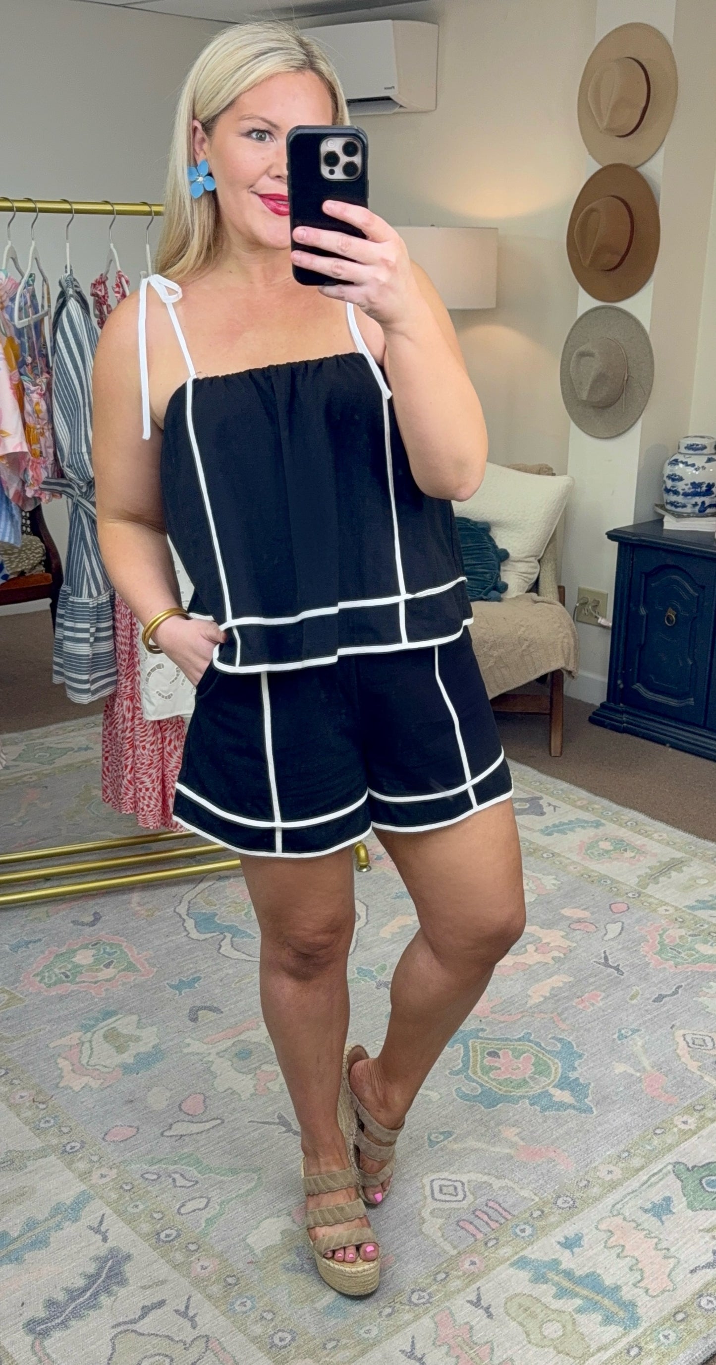 **MORE COLORS** Talk of the Town Shoulder Tie Romper