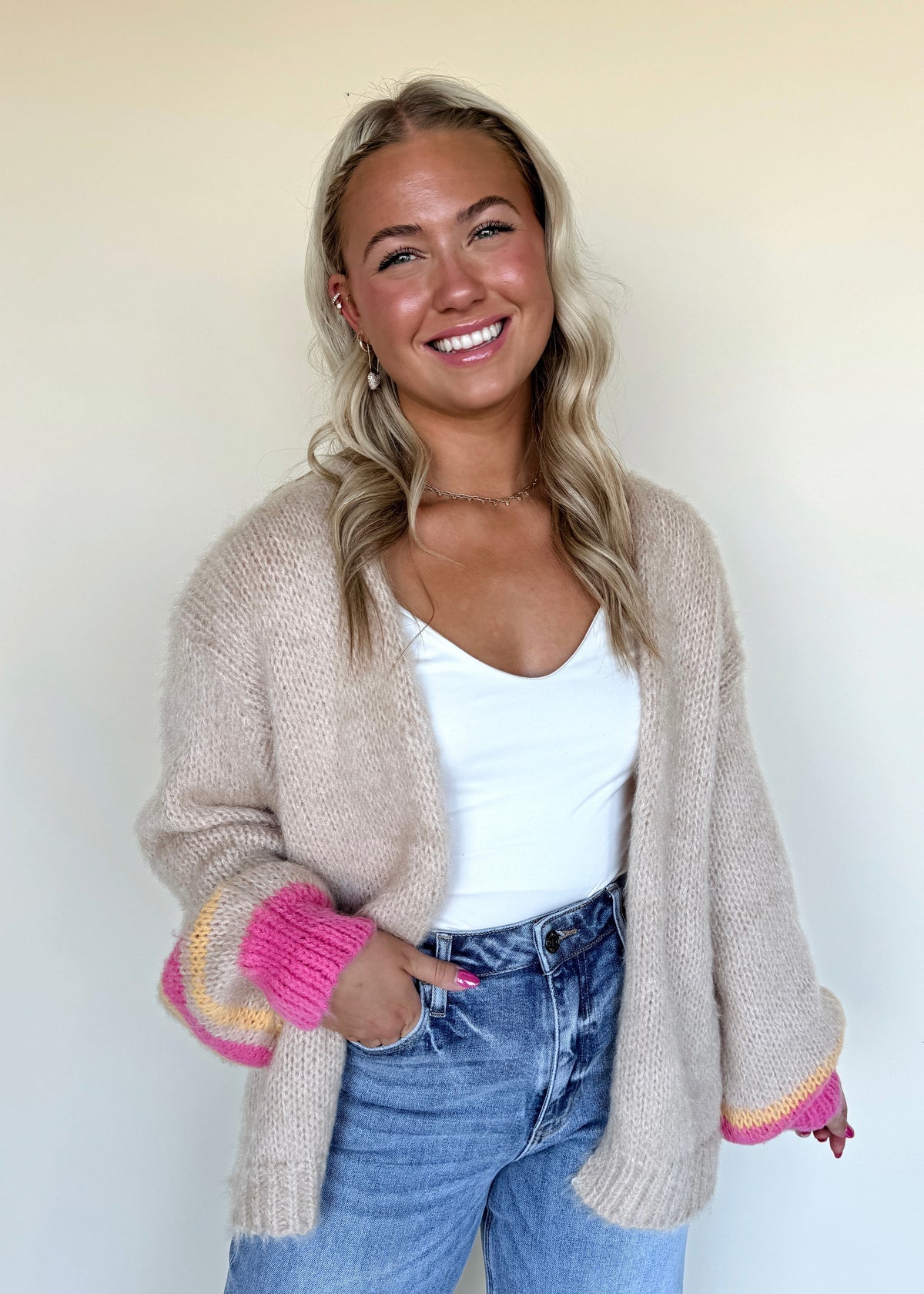 Golden Hour Slouchy Accent Cardigan