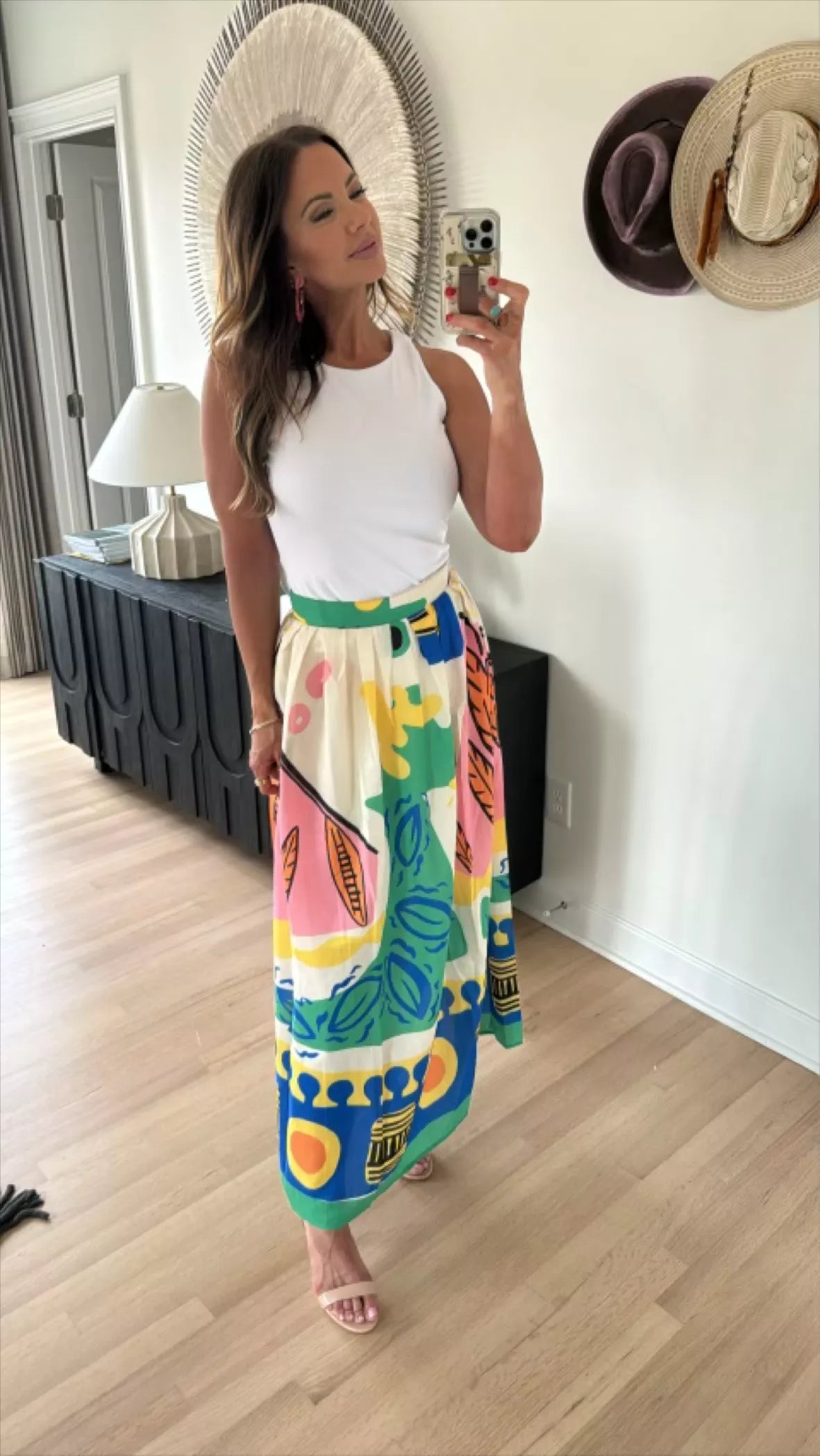 Hot Tropic Abstract Print Skirt