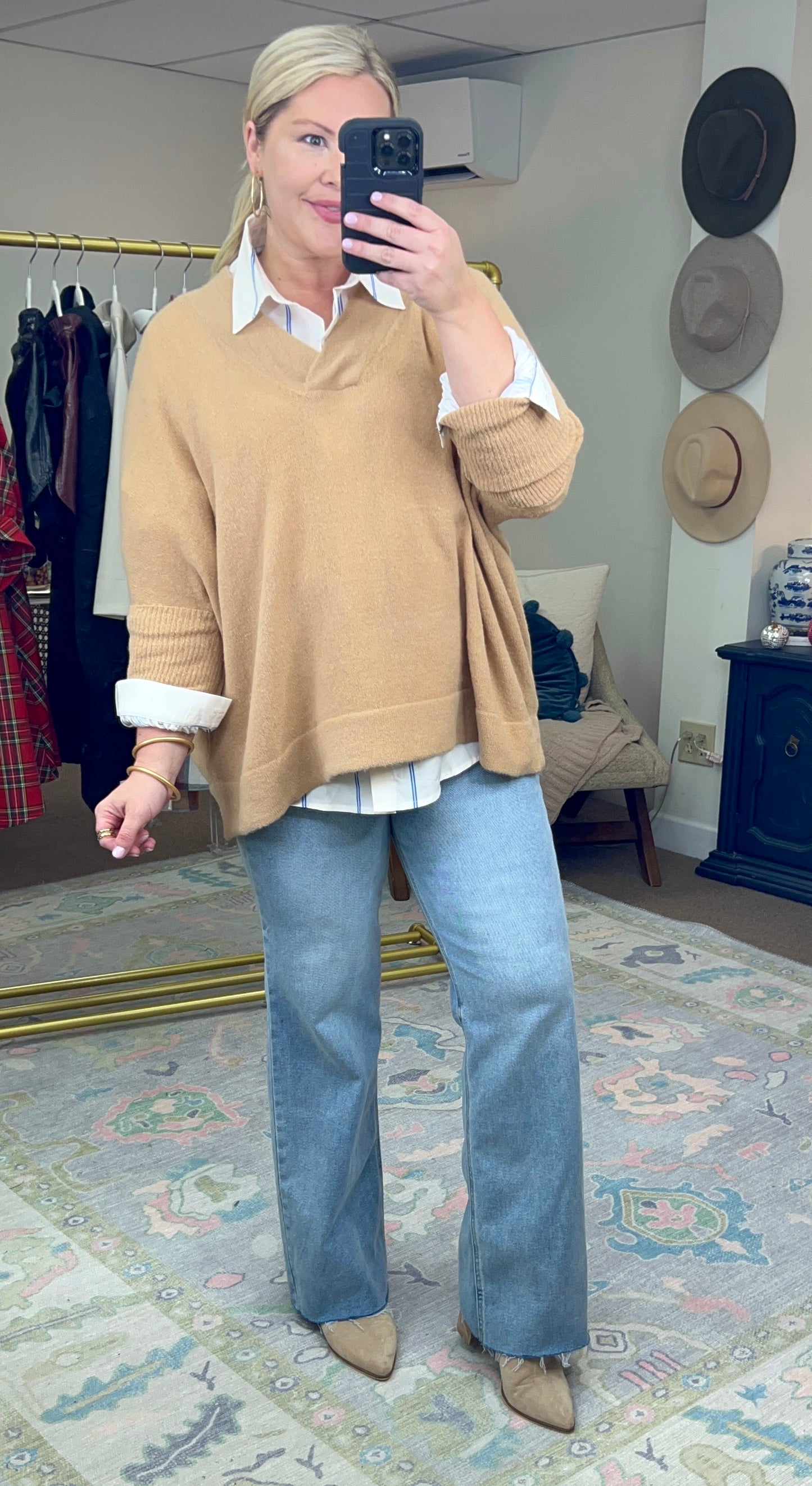 Find Yourself V-Neck Sweater Tunic