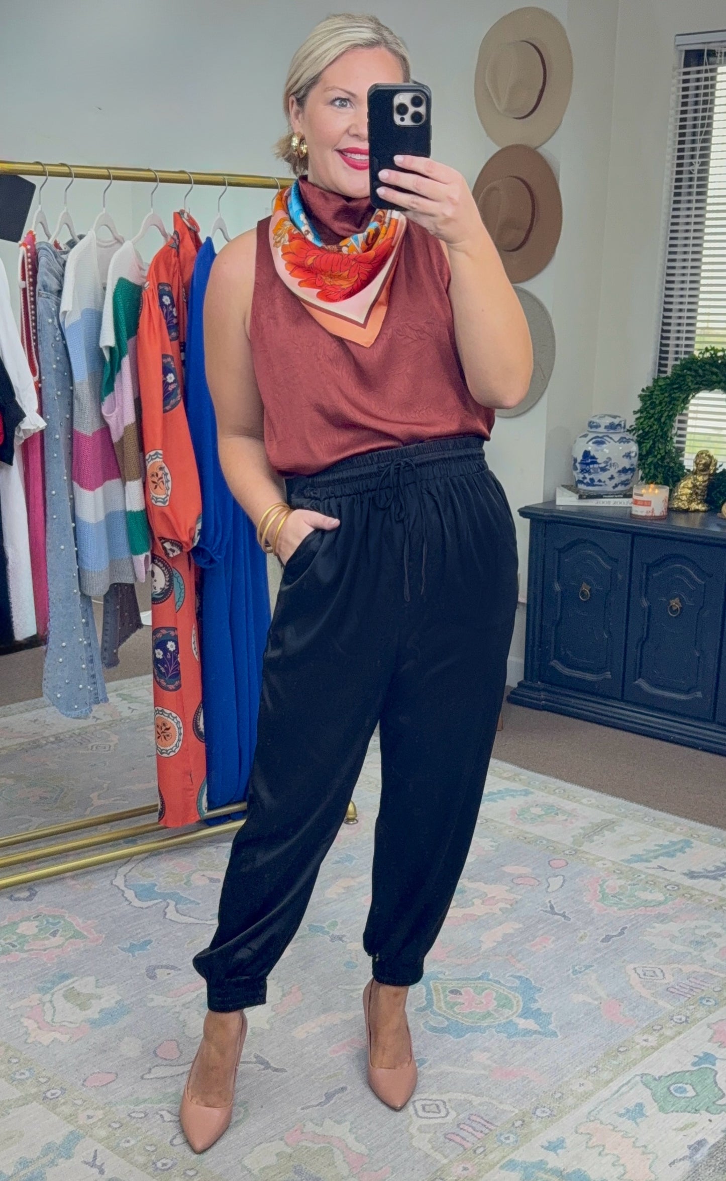 Main Attraction Drape Neck Blouse