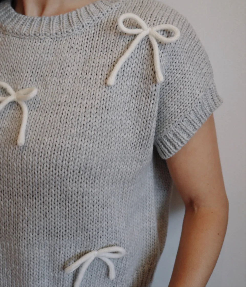 Cozy Coquette Bowknot Knit Top