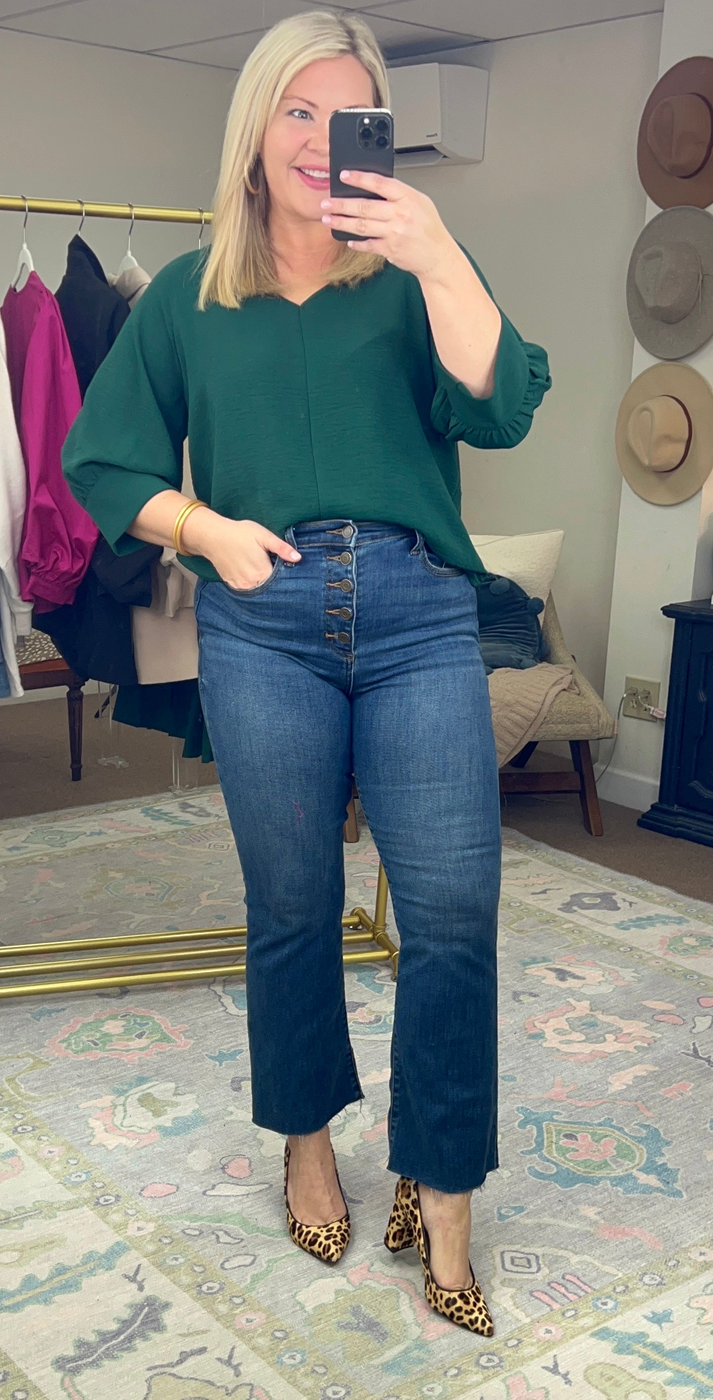 Level Up V-Neck Blouse