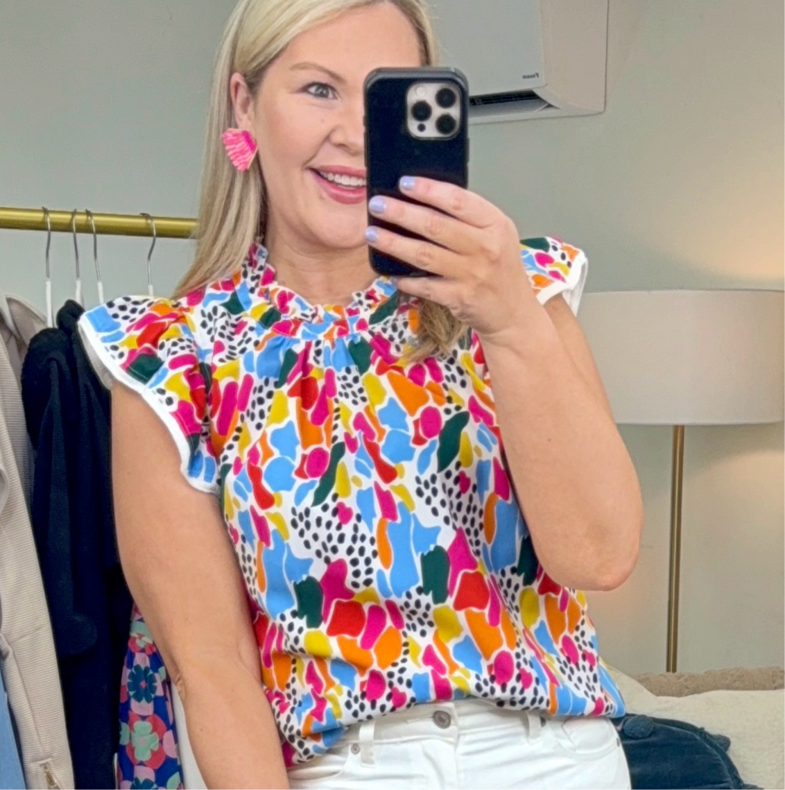 Fun Times Abstract Print Blouse