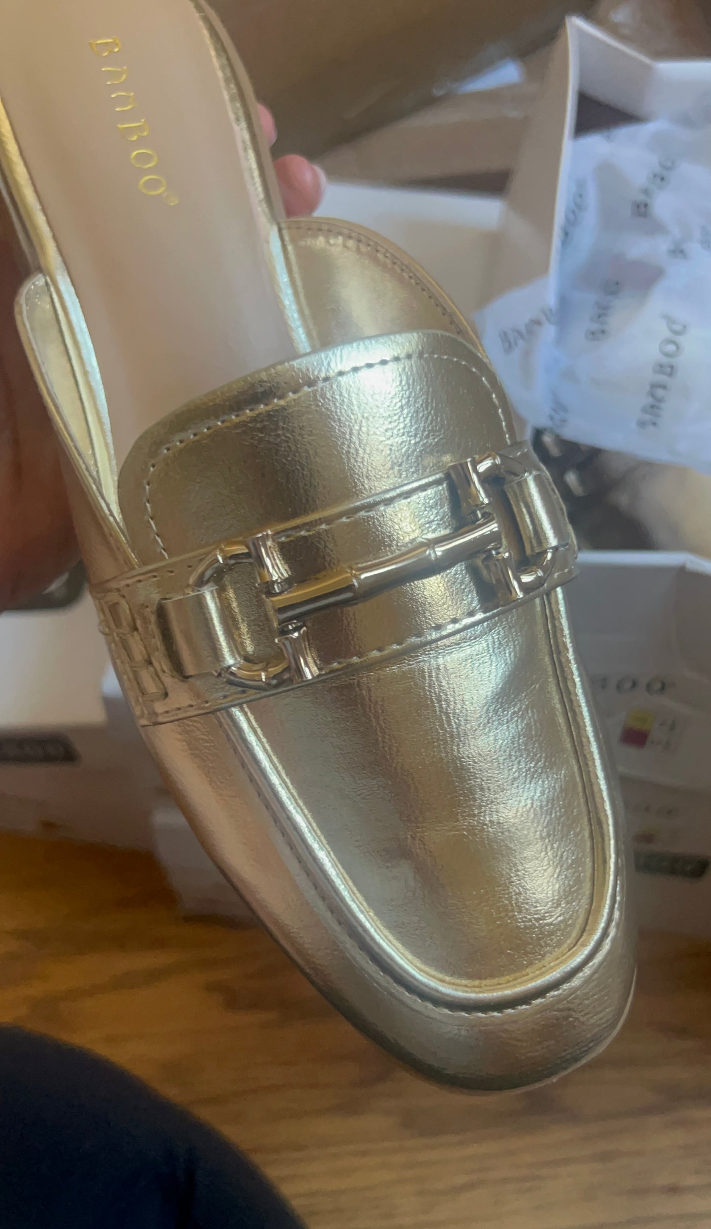 High Stakes Metallic Loafer Mules