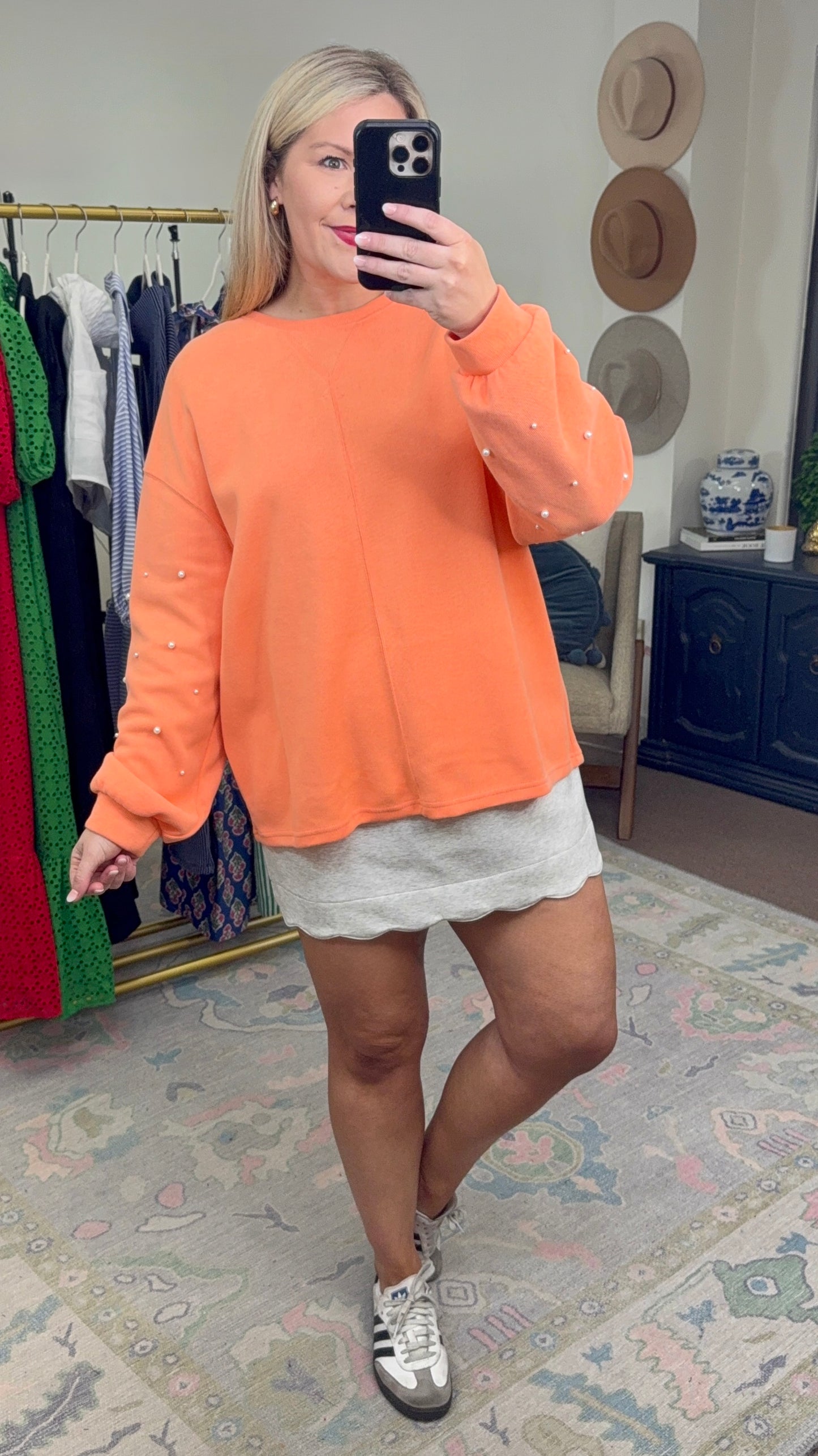 Something More Pearl Embellished Pullover