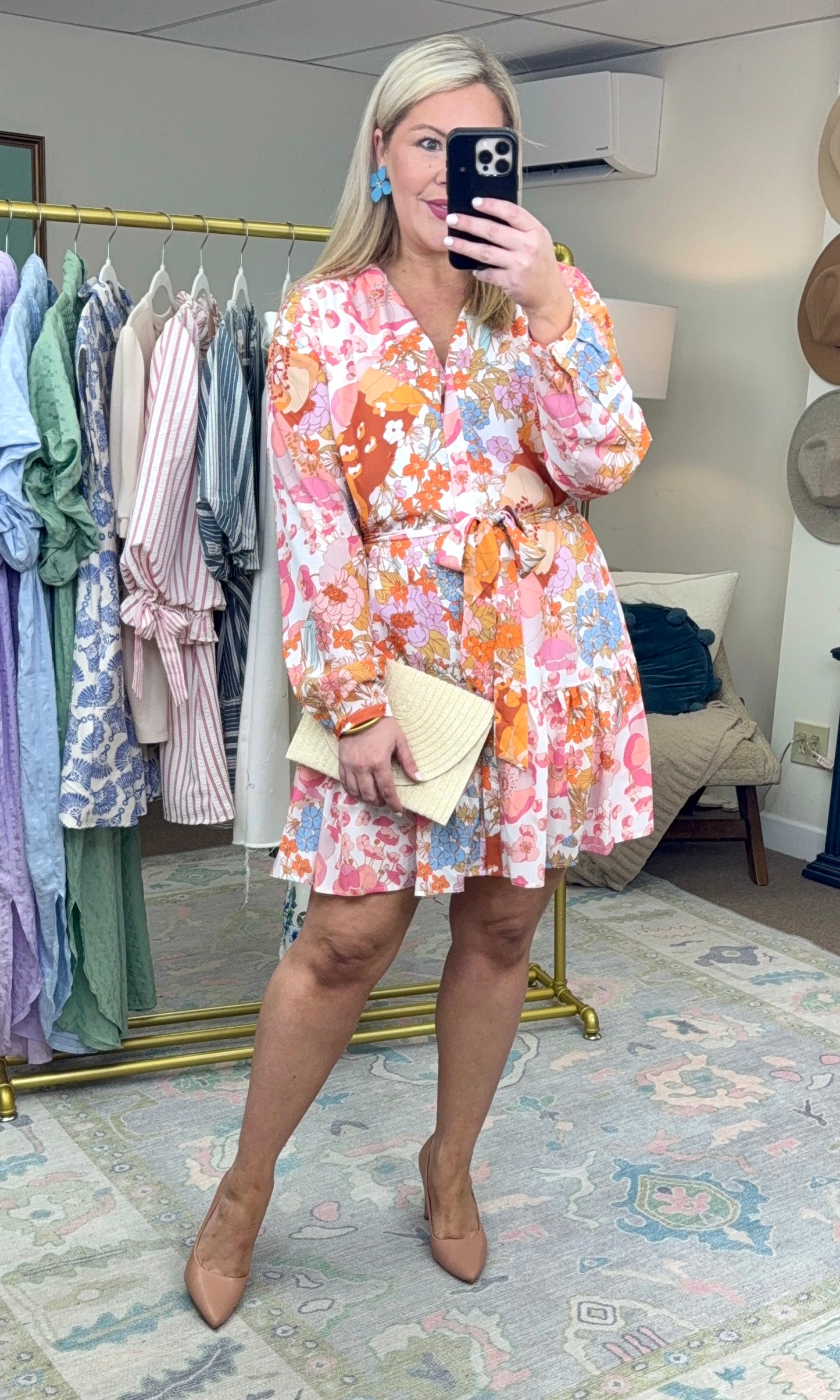 Feelin Good Feelin Fine Printed Ruffle Mini Dress