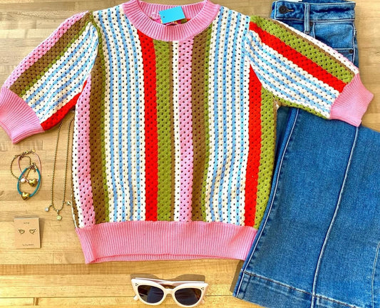 Palette Play Colorblock Knit Top