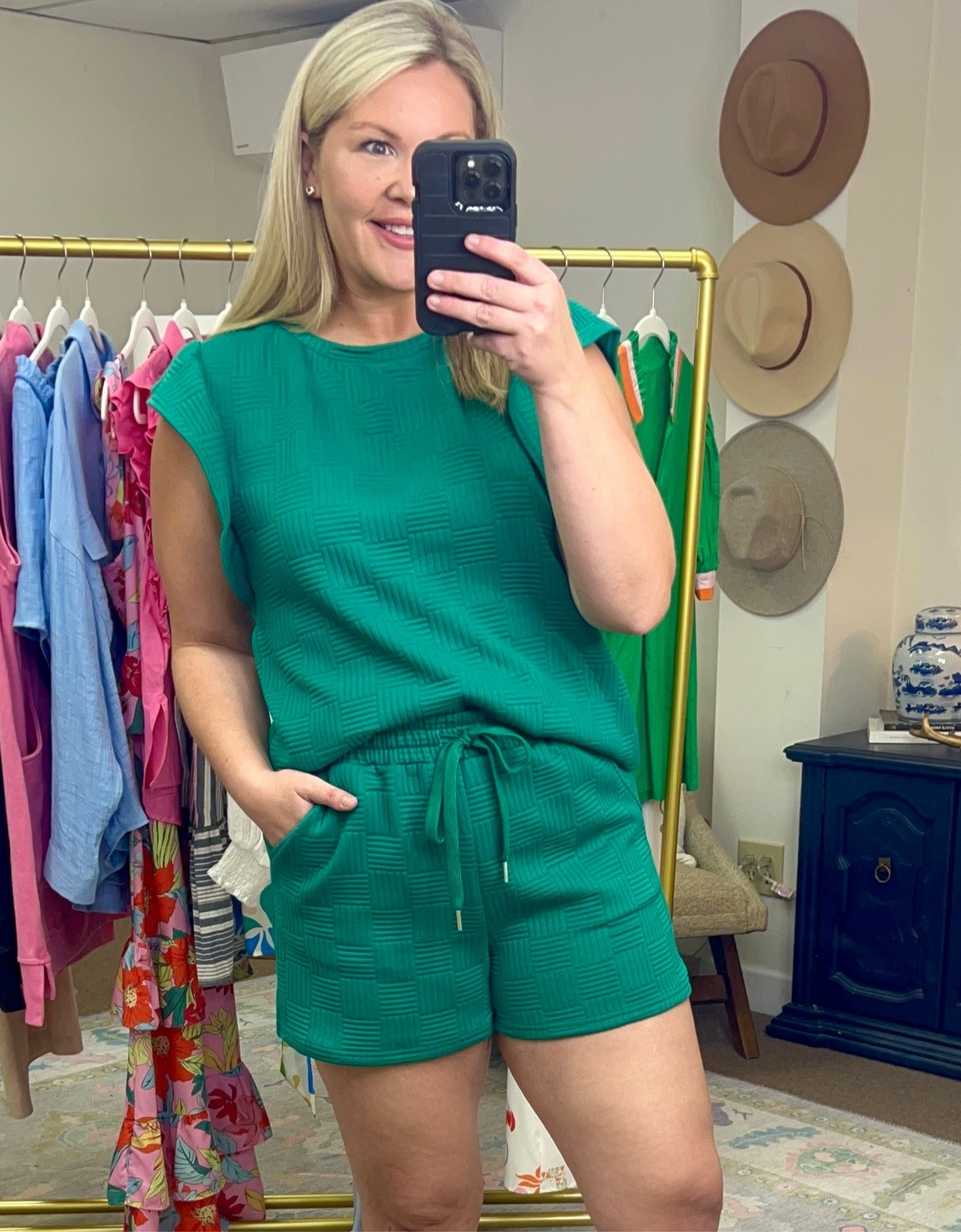 **MORE COLORS** Road Tripping Textured Ruffle Two Piece Short Set