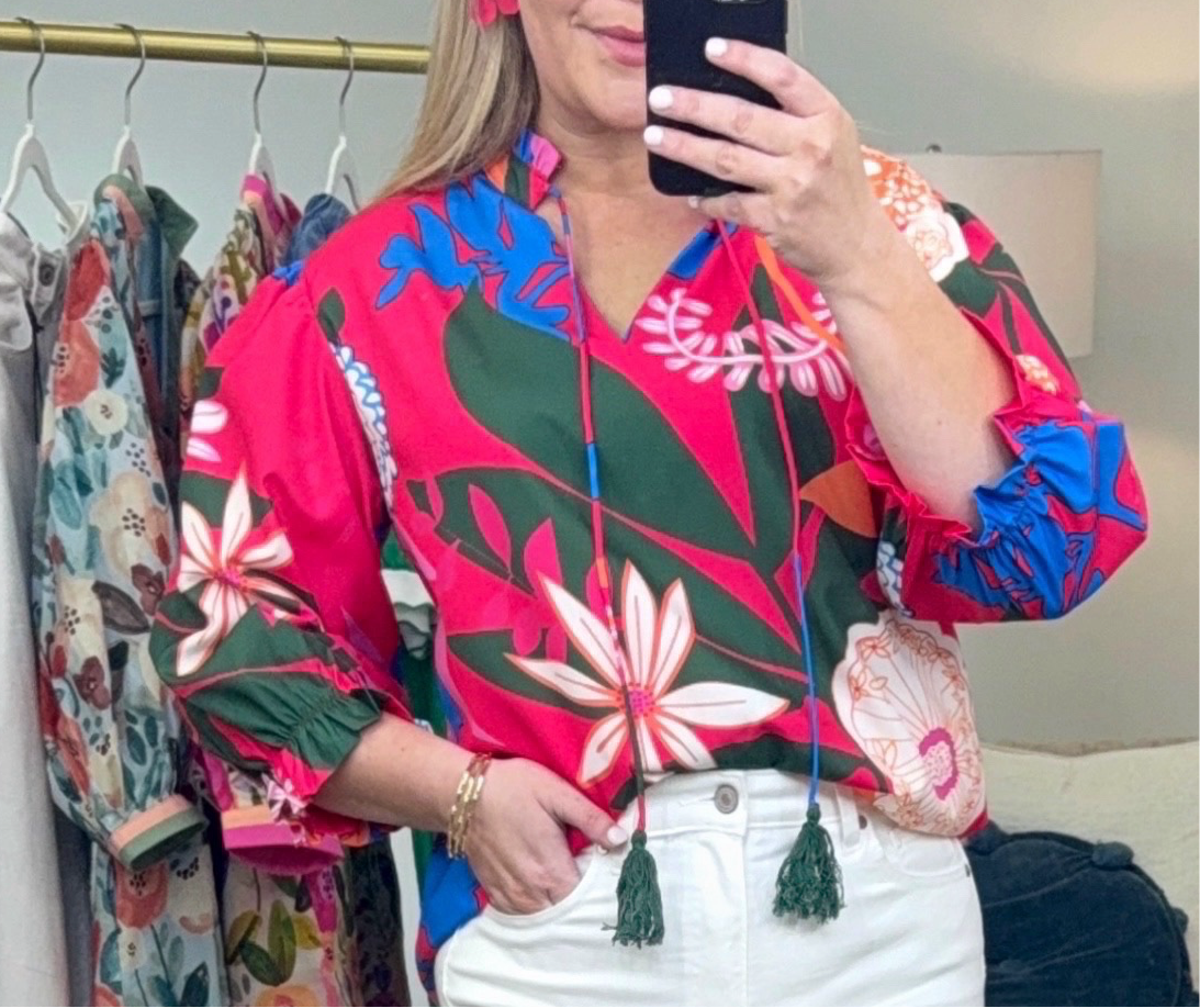 Miss Tropicana Bold Print Blouse