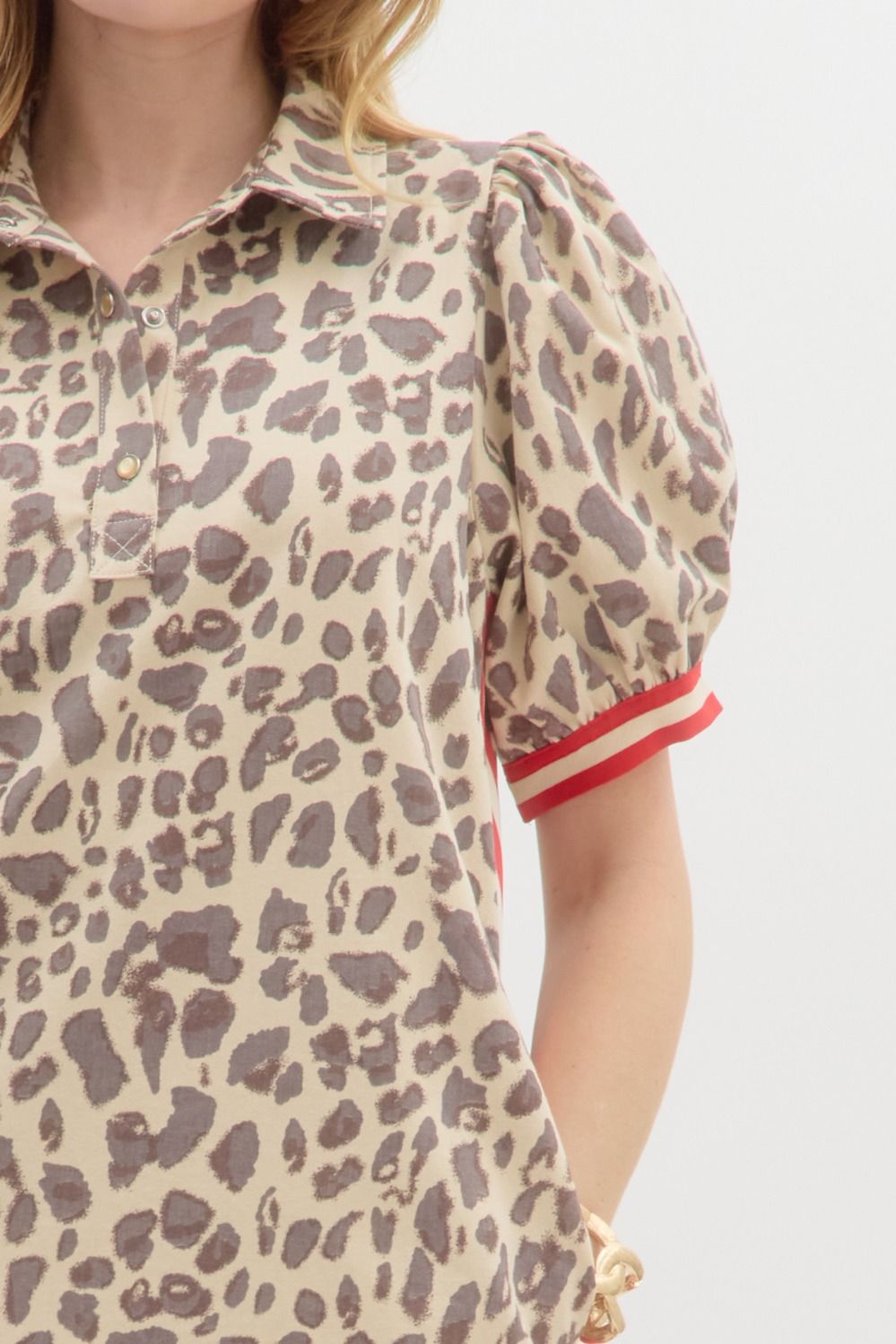 Perfectly Fine Animal Print Shirt Dress