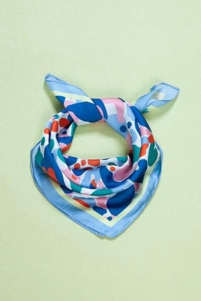 Her Wild Side Abstract Leopard Silk Neck Scarf