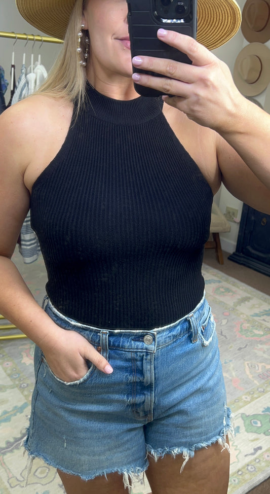 ENTRO: High Neck Knit Tank
