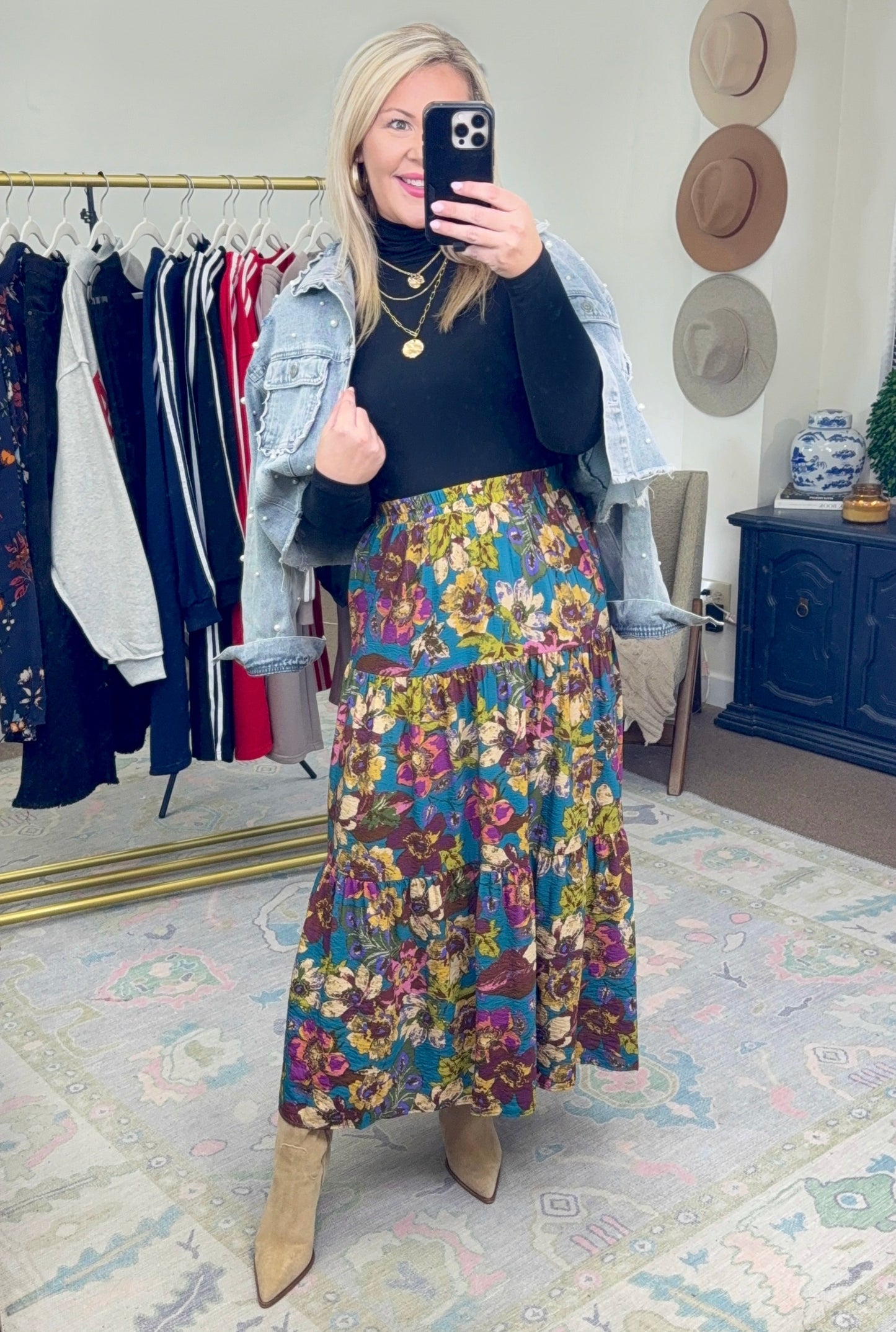 Fleur Real Tiered Maxi Skirt
