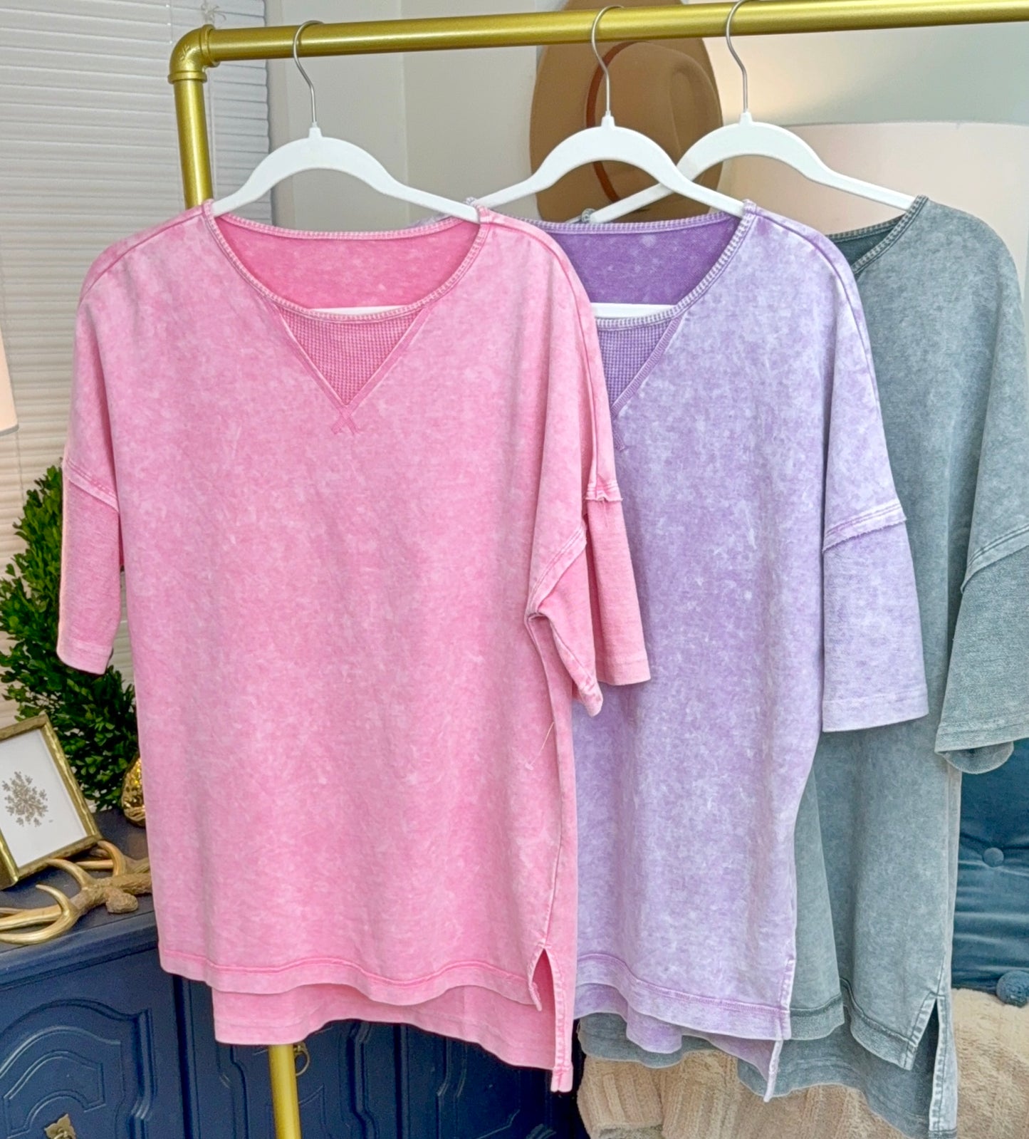 Lazy Sunday Mineral Wash Tunic Tee