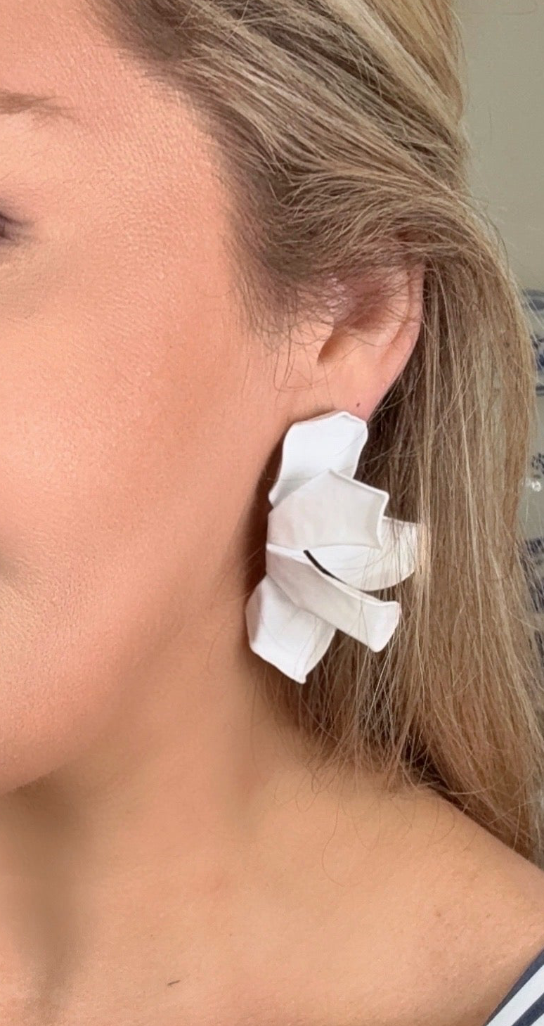 Sculpted Petals Flower Earrings