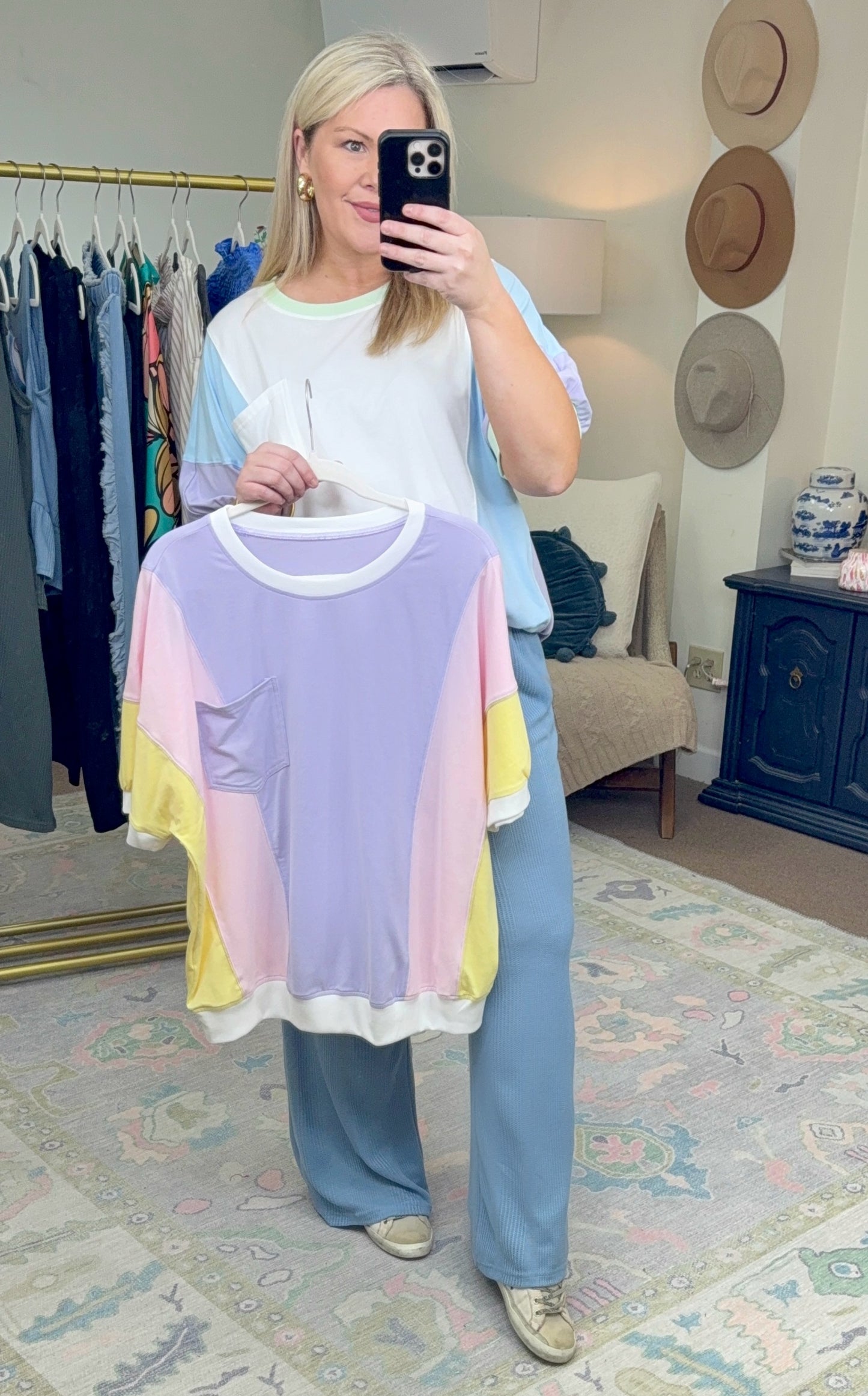 **MORE COLORS** Weekend Warrior Colorblock Drop Sleeve Tee