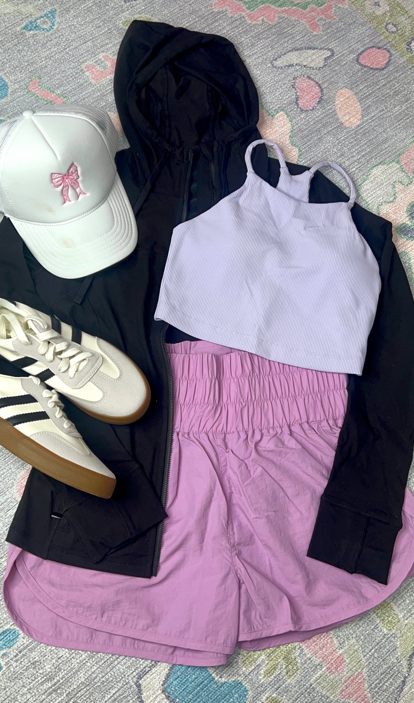 Fit And Fab Smocked Waist Athletic Shorts