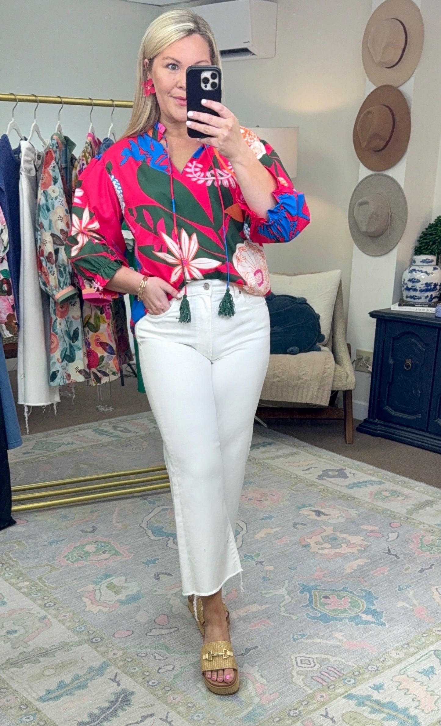 Miss Tropicana Bold Print Blouse