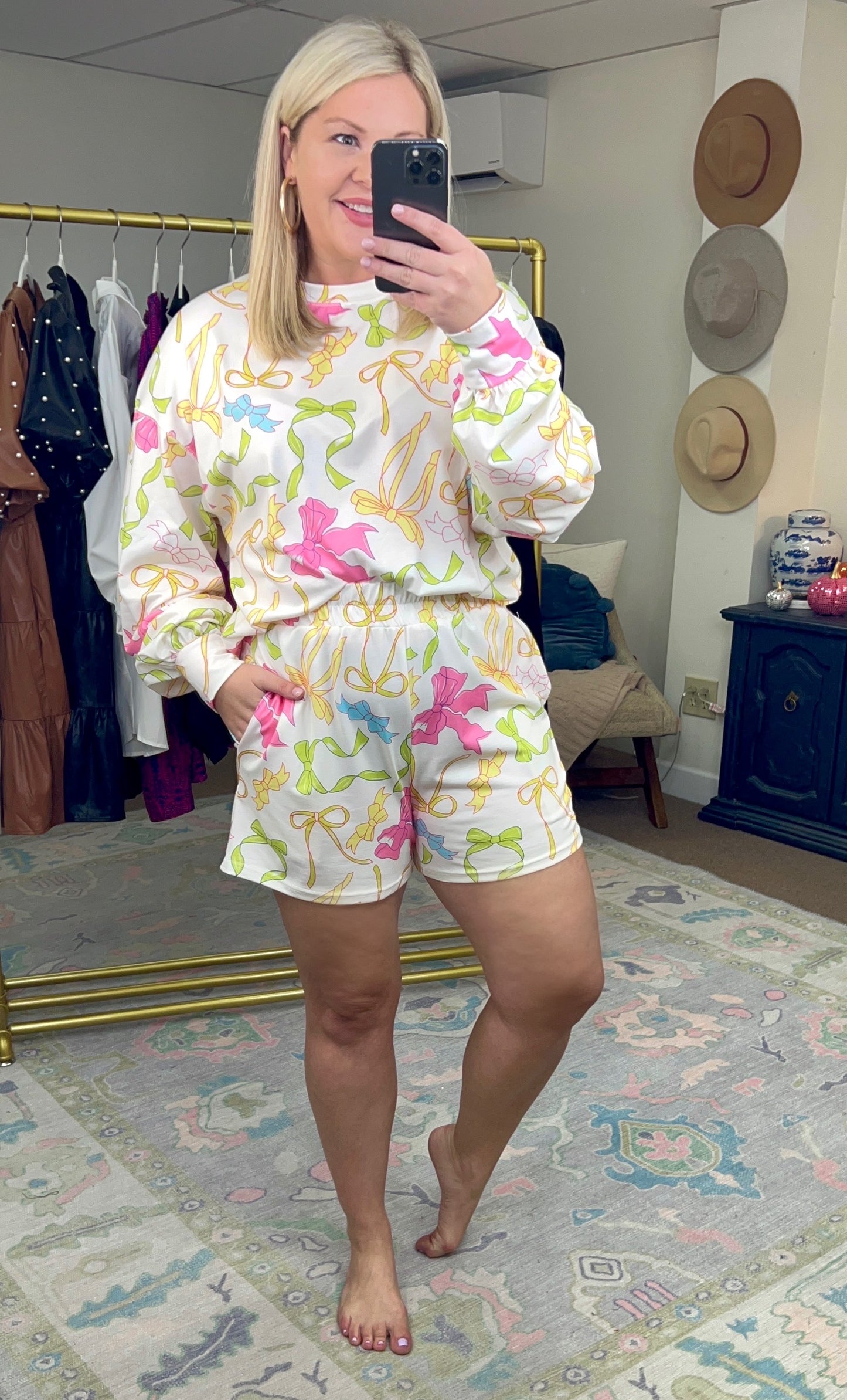Sweet Dreams Bow Print Lounge Set