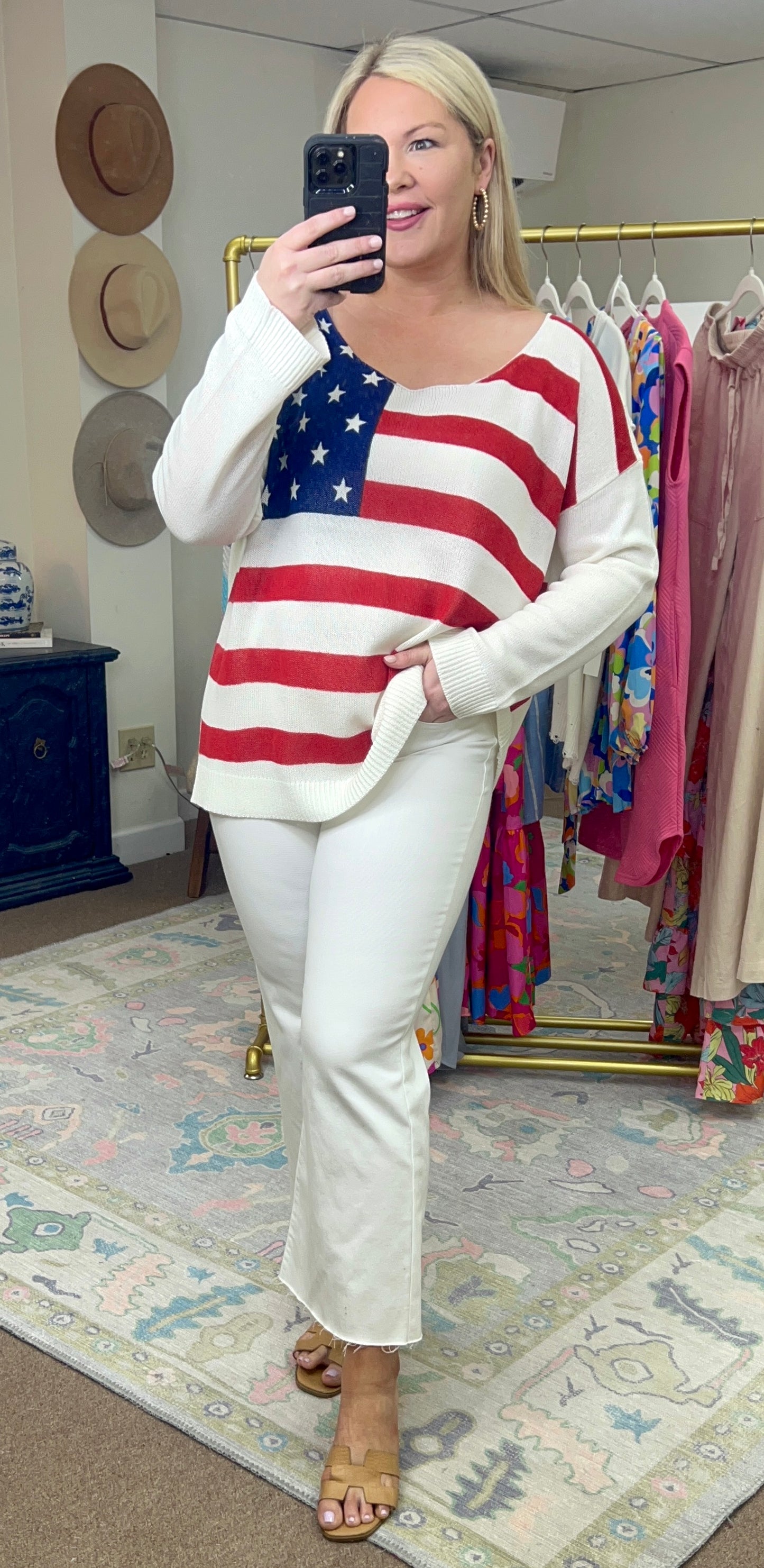 Star Spangled Light Knit Top