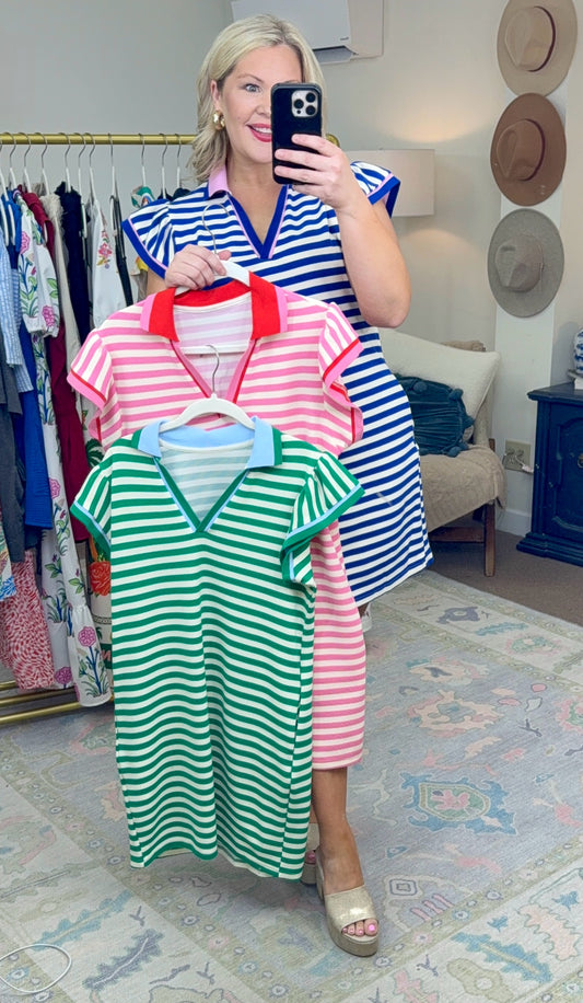 **MORE COLORS** Around Town Flutter Sleeve Shirt Dress