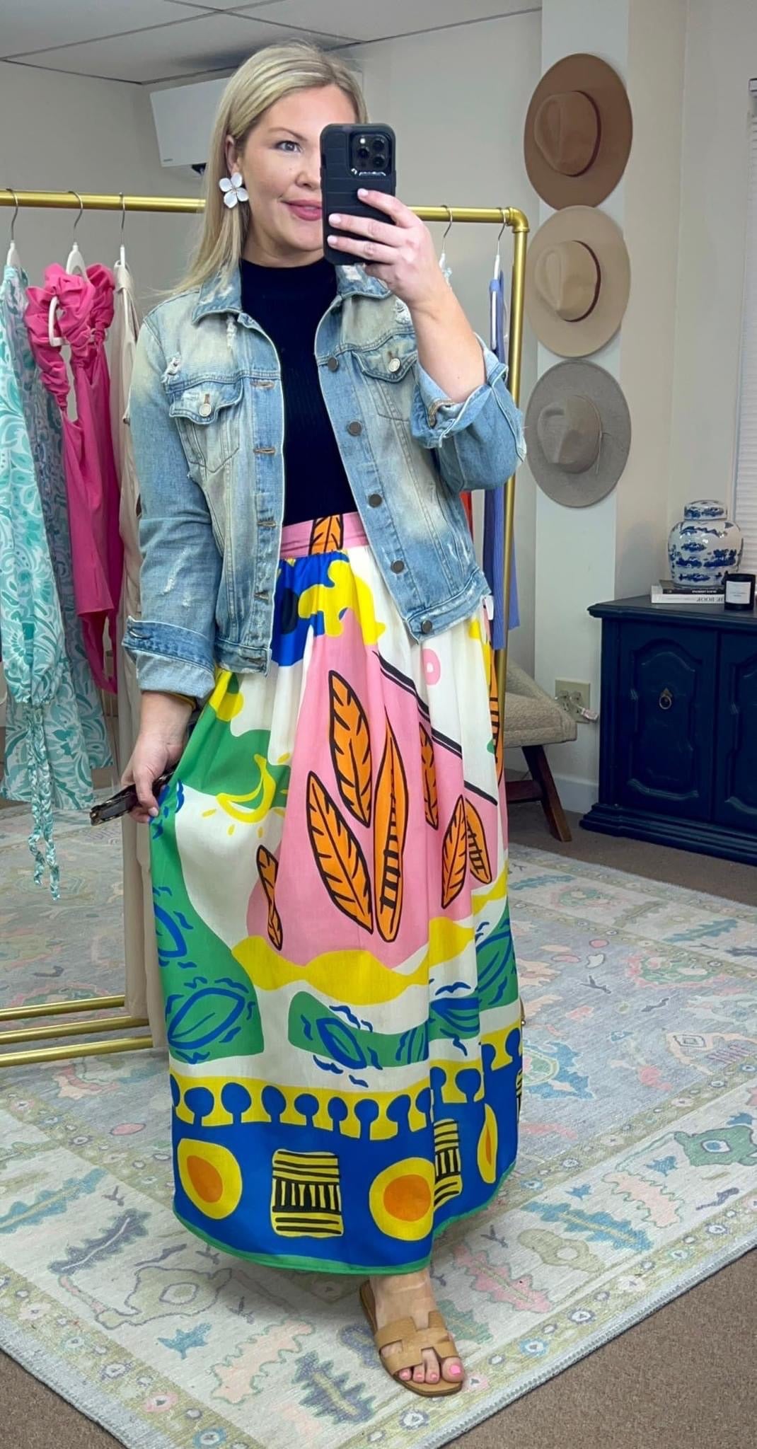 Hot Tropic Abstract Print Skirt