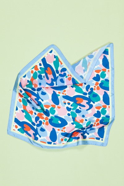 Her Wild Side Abstract Leopard Silk Neck Scarf
