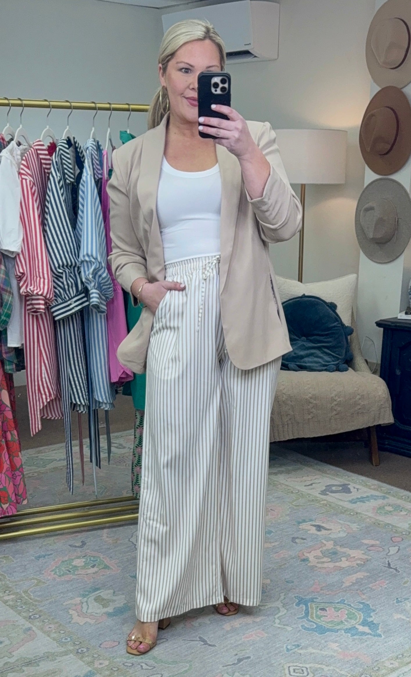 ✨RESTOCK✨ A Fine Line Wide Leg Stripe Pants